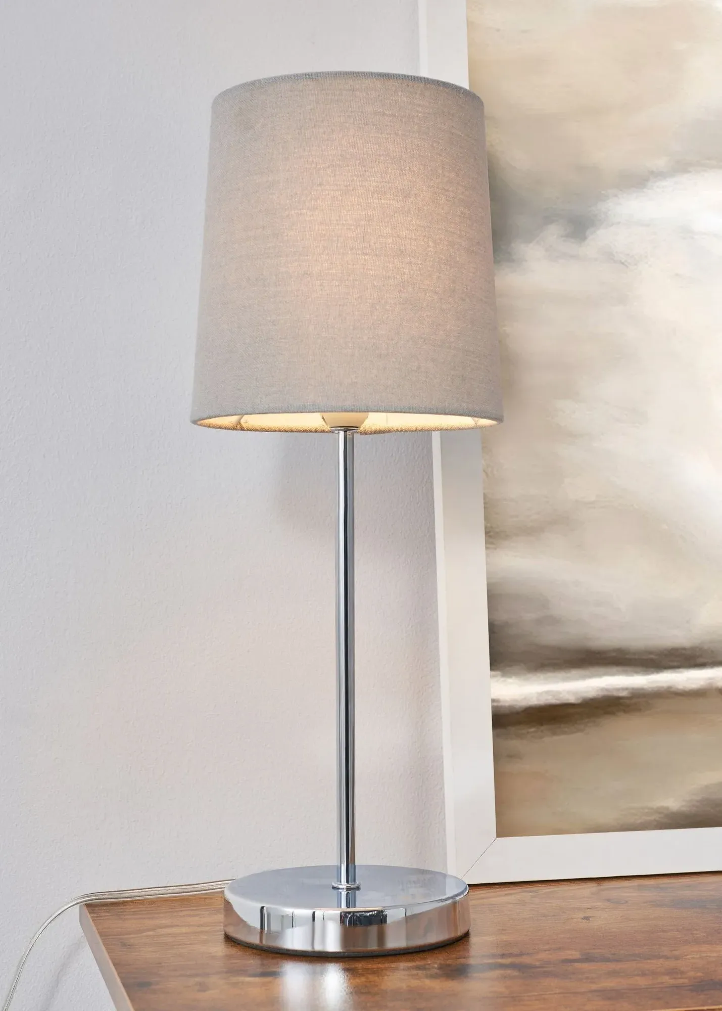 Mira Touch Stick Table Lamp - Grey, Chrome product