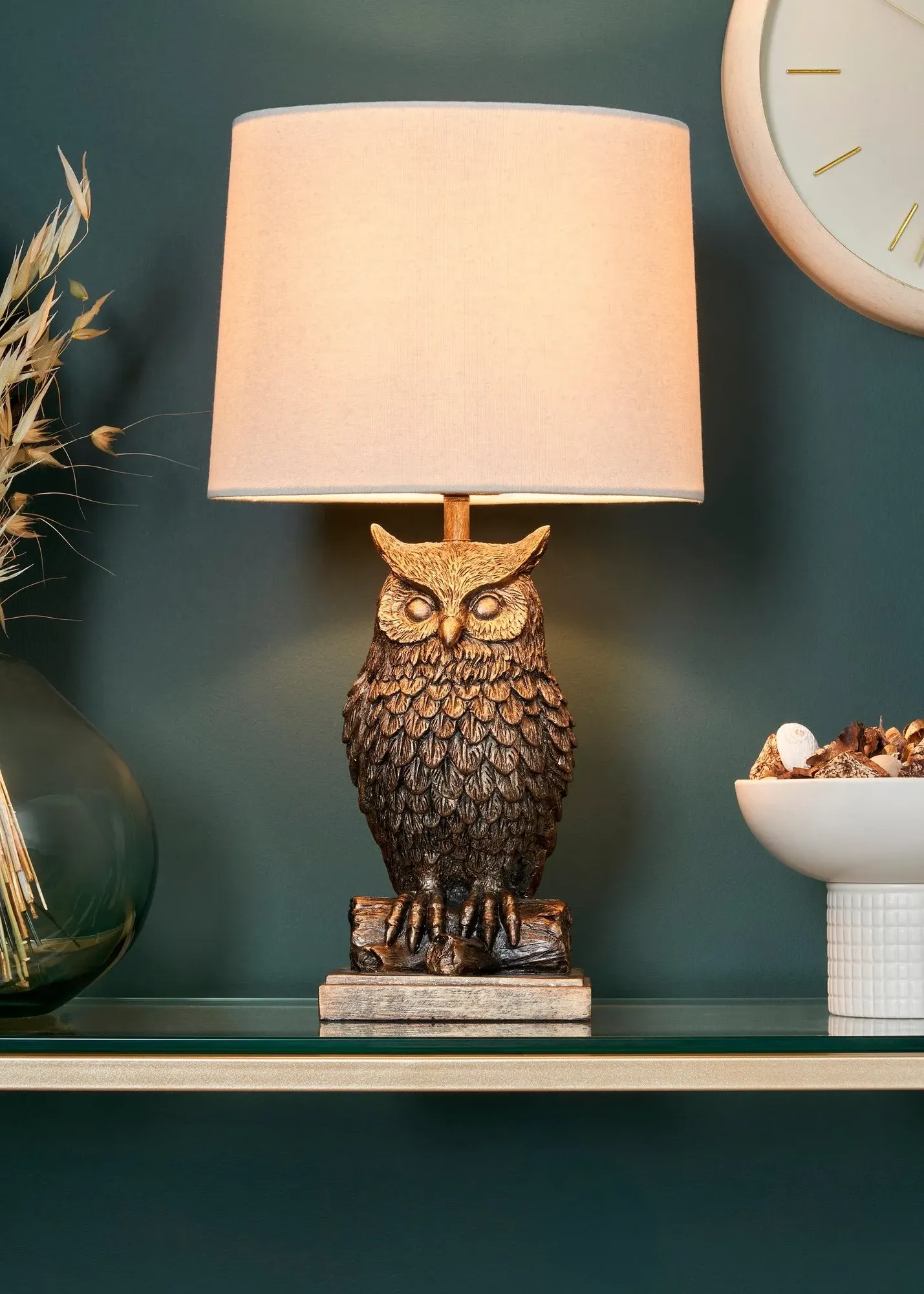 Ollie Owl Table Lamp - Antique Brass product