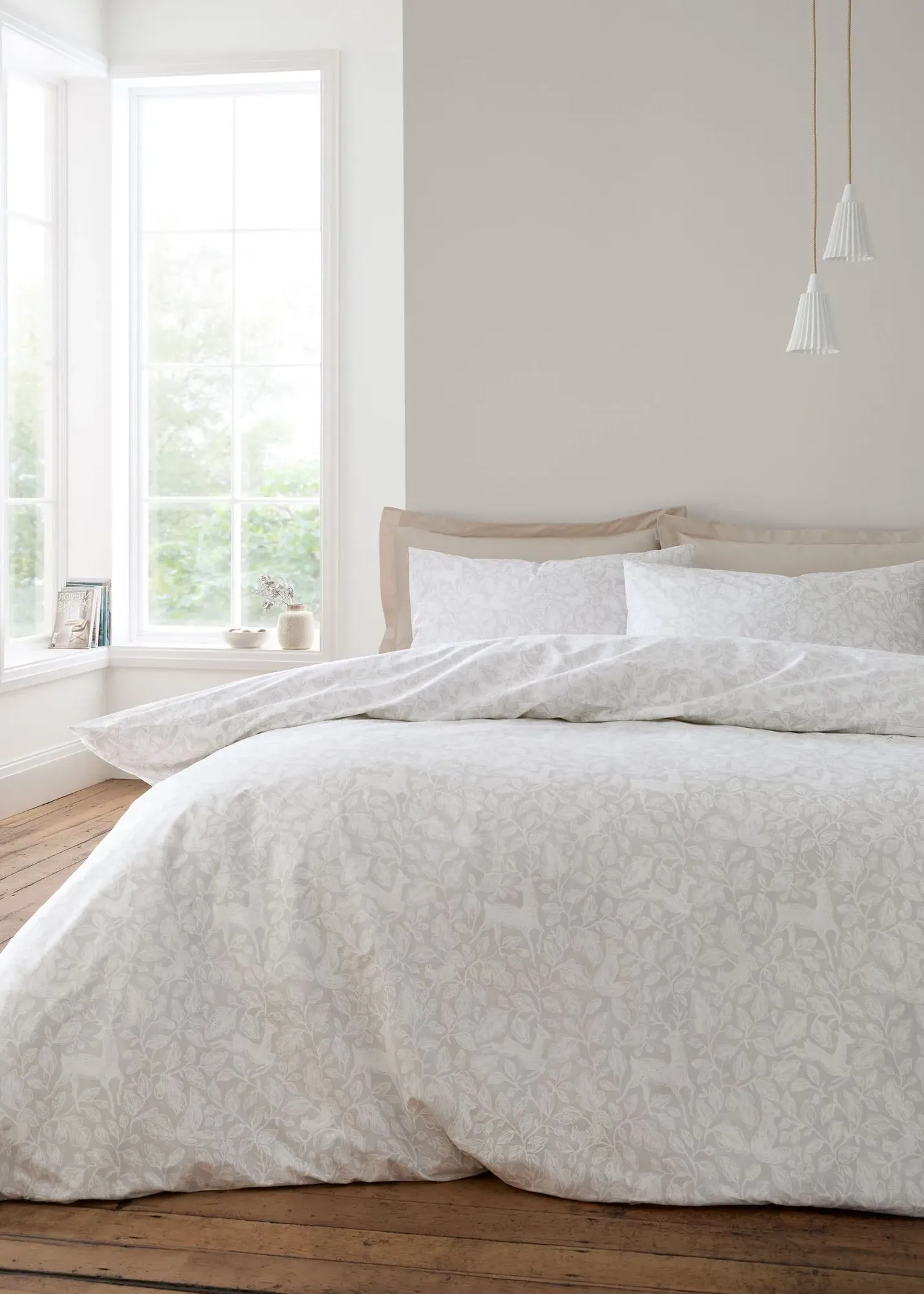 Natural Cotton Reversible Single Duvet Cover Set - Natural product