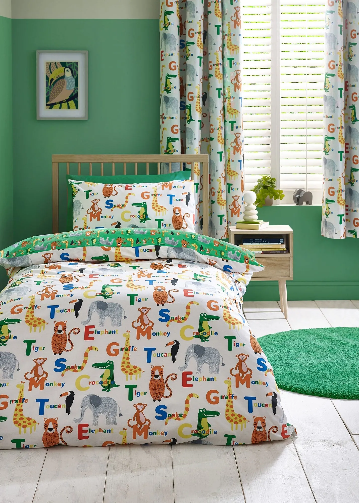 Animal Magic Reversible Junior Duvet Cover Set - Natural product