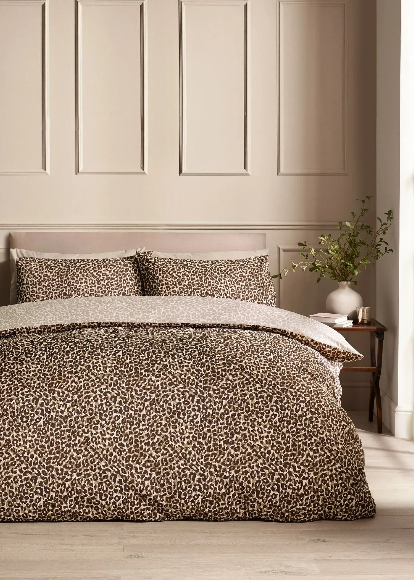 Animal Print So Soft Single Reversible Duvet Cover Set - Brown product
