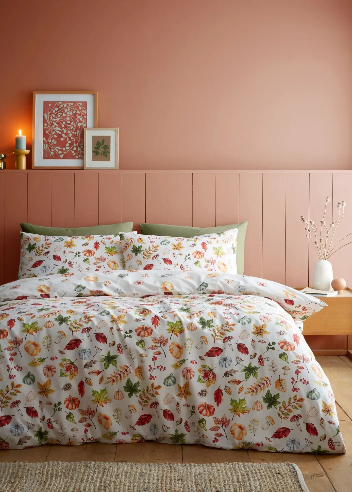 Autumn Pumpkins Reversible Single Duvet Cover Set - Orange product