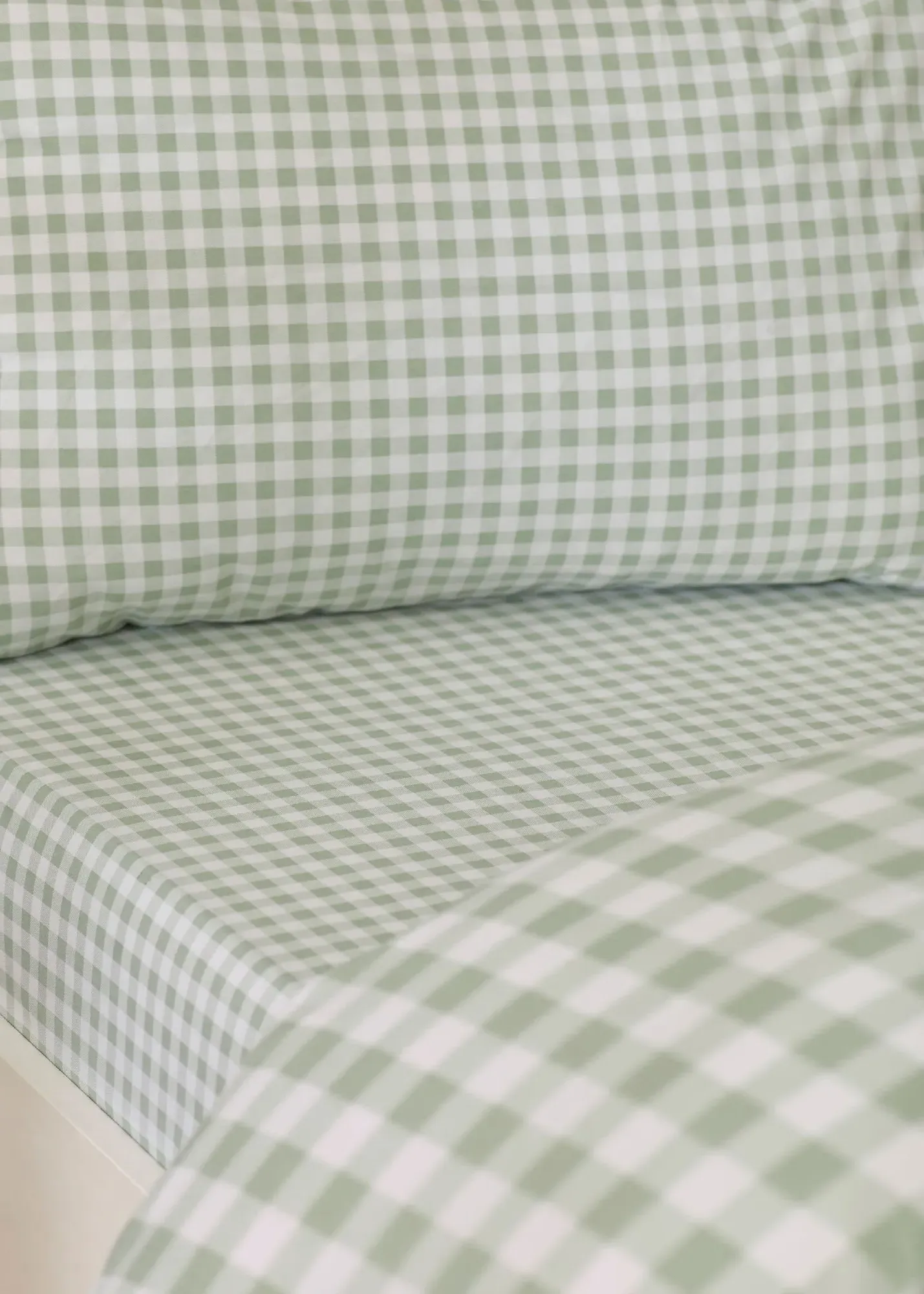 Bamford Gingham Check Single Fitted Sheet - Green product