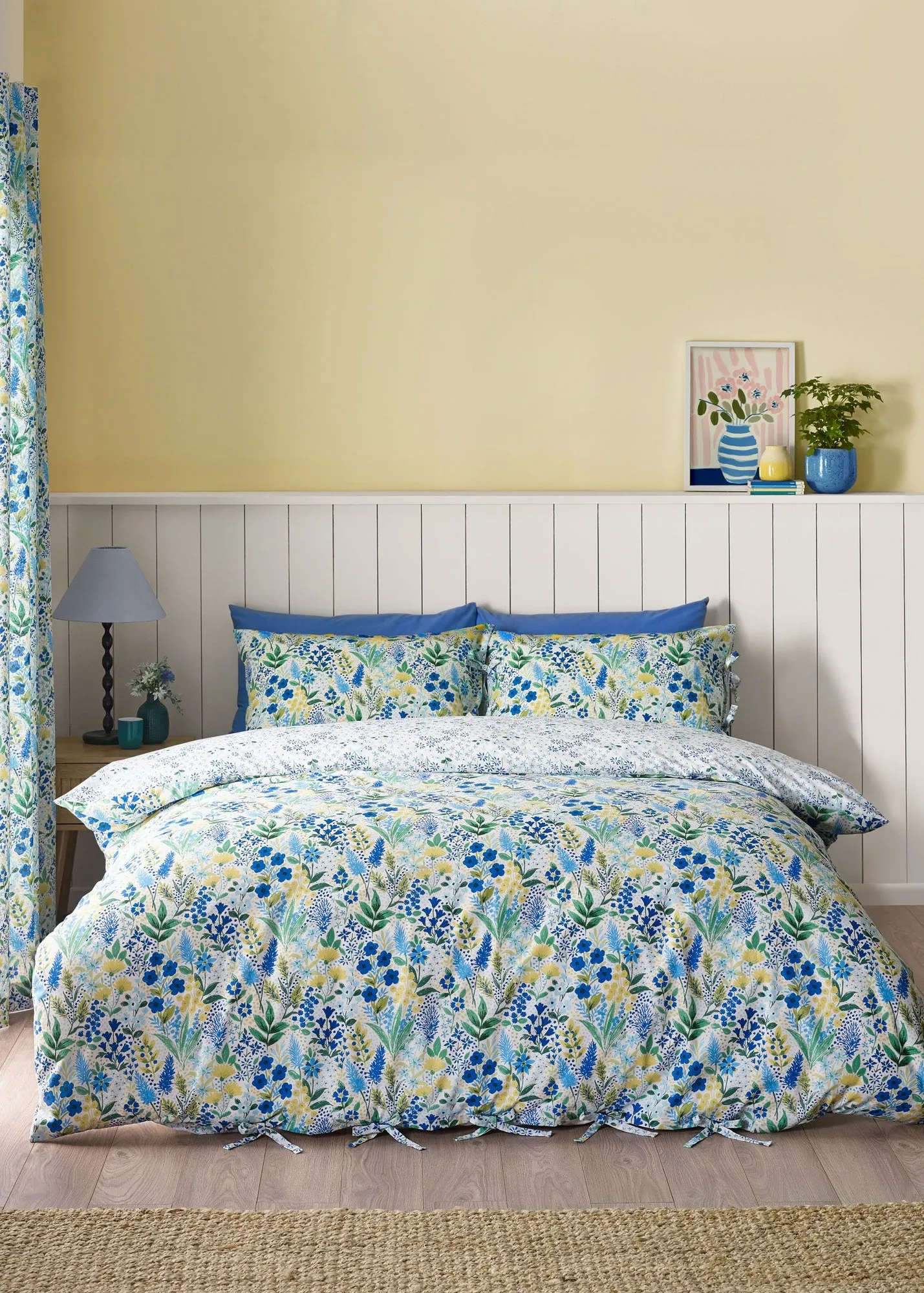 Catherine Lansfield Floral Double Duvet Cover Set - Blue product