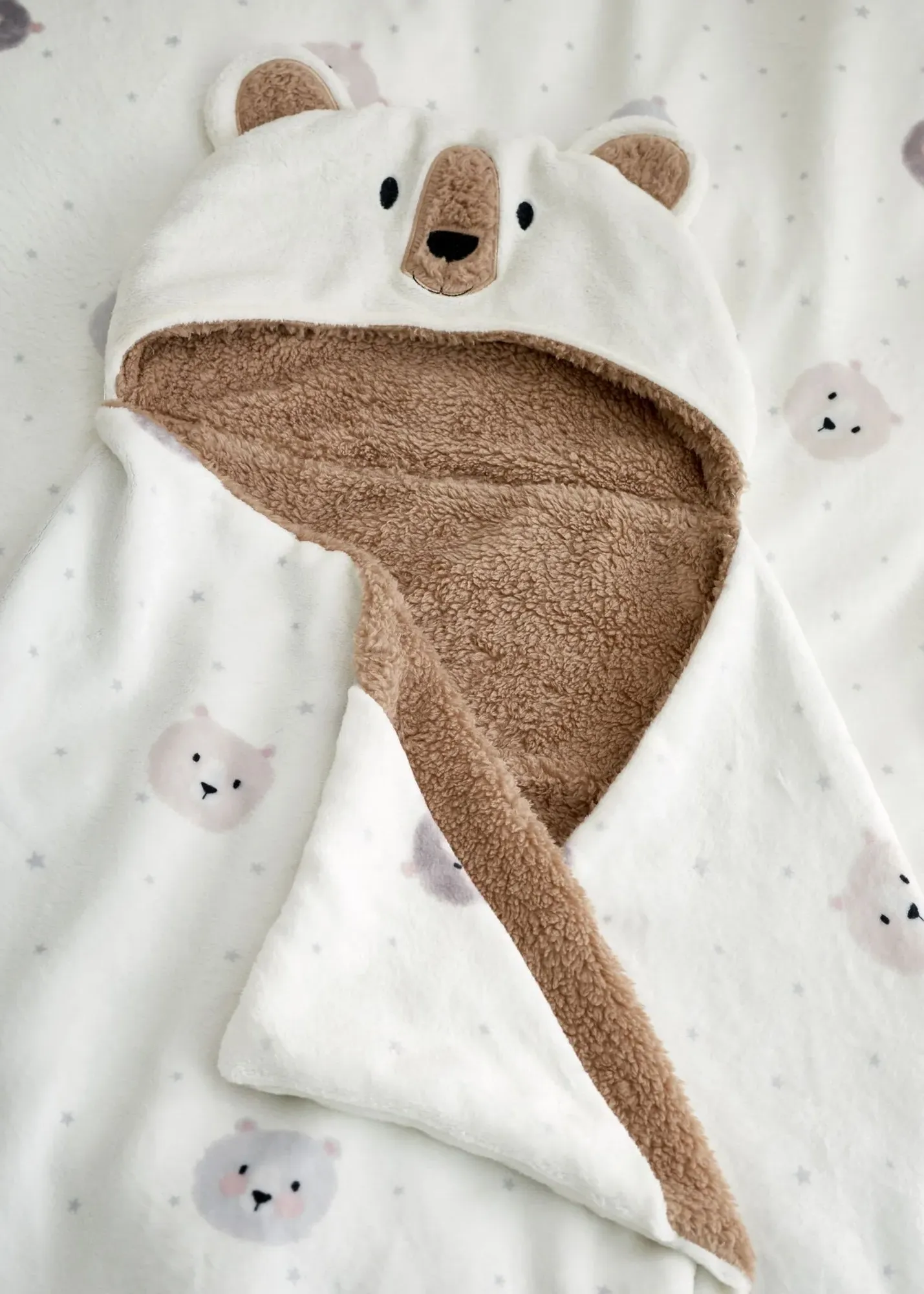 Cosy Bear So Soft Fleece Hooded Blanket - Brown product