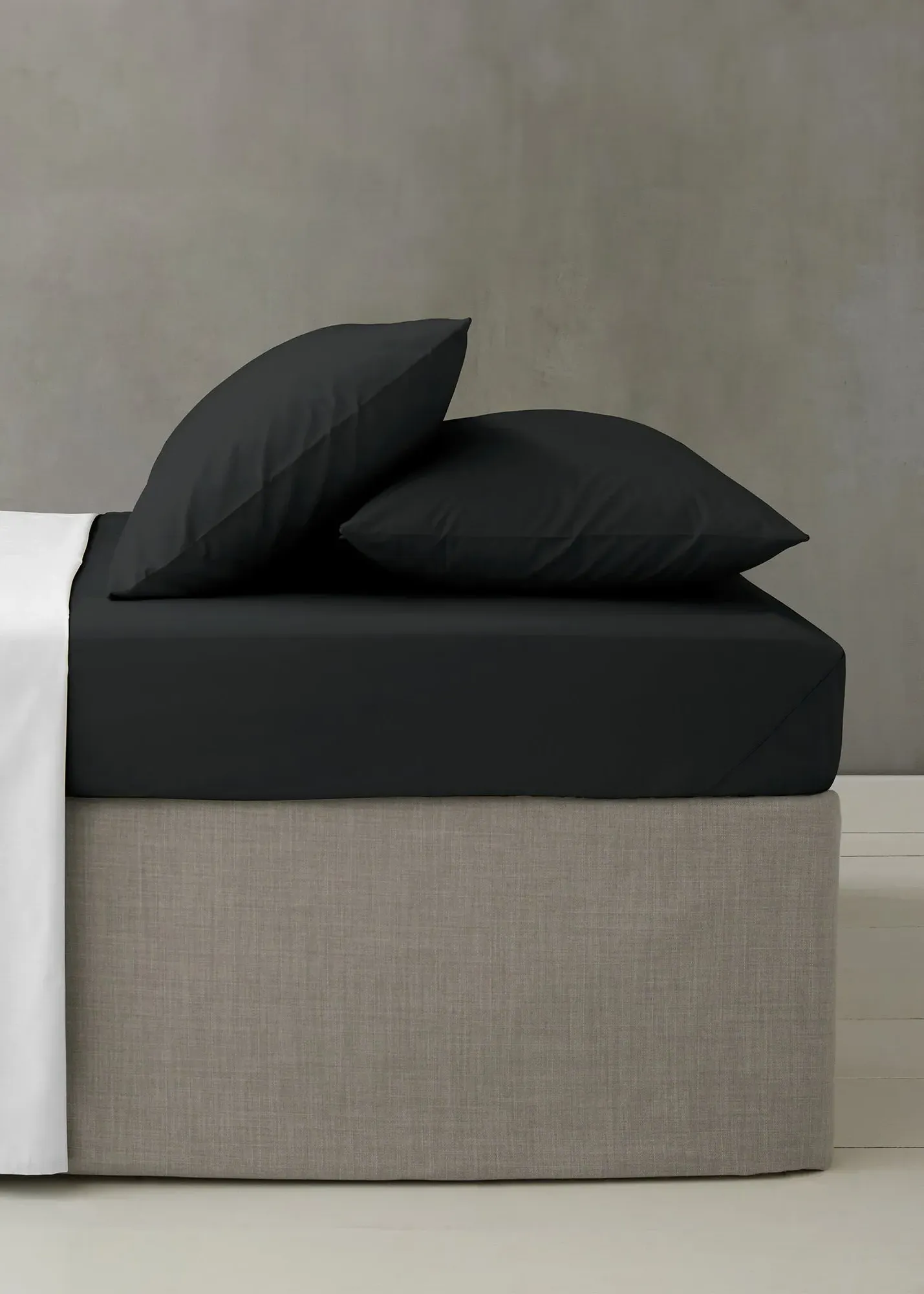 Easy Iron Percale Extra Deep Double Fitted Sheet - Black product