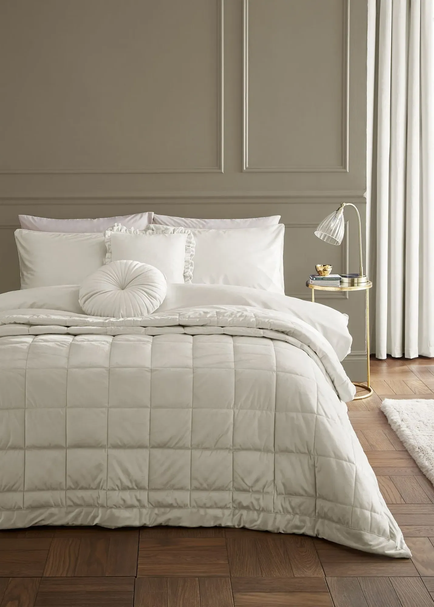 Kingsley Soft Matt Velvet Single Duvet Cover Set - Cream product