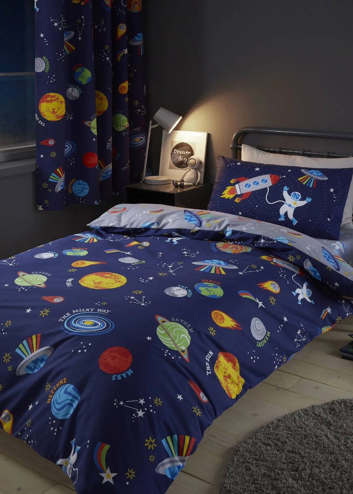 Lost In Space Junior Reversible Duvet Cover Set - Blue product