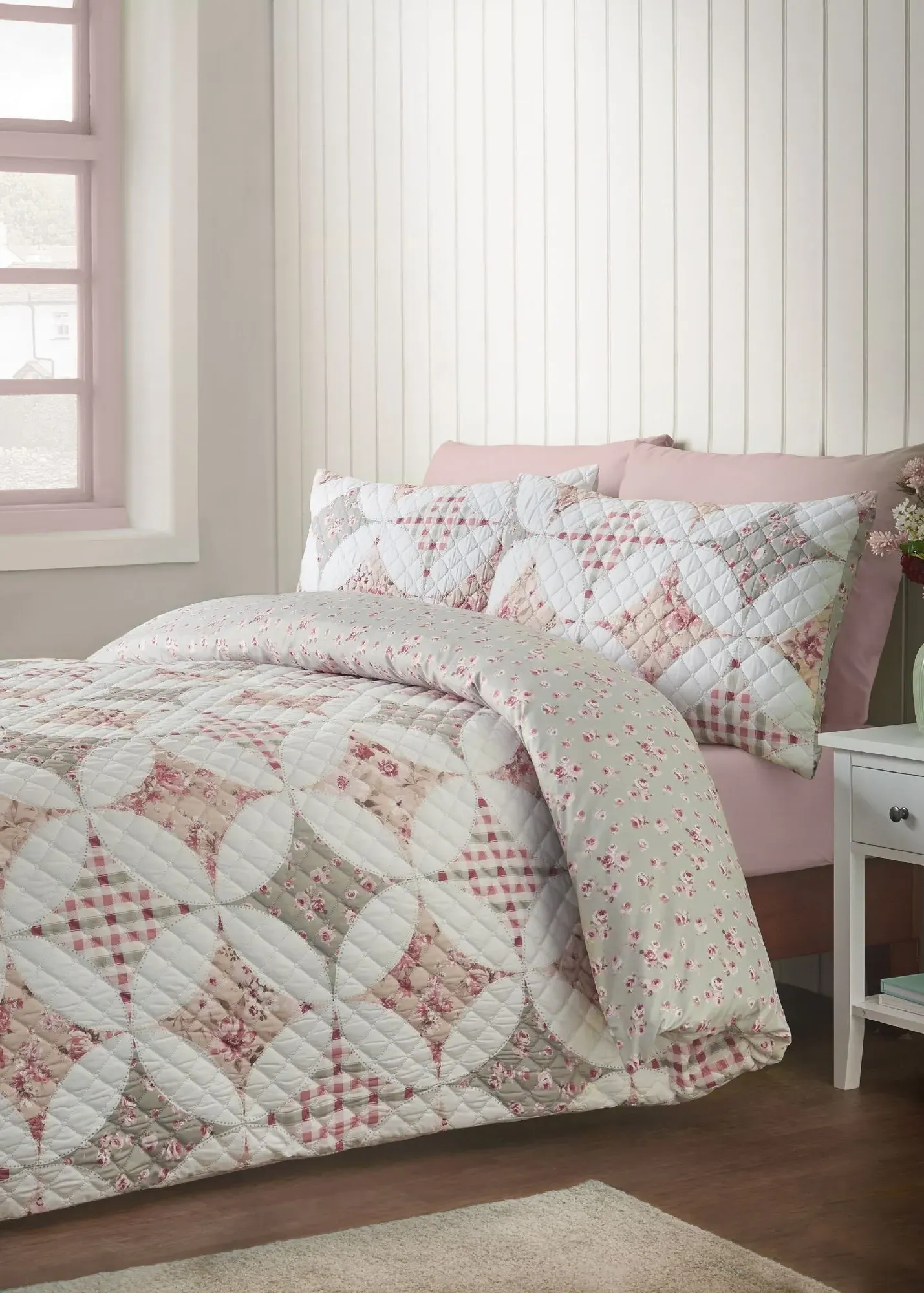 Pinsonic Patchwork Reversible Single Duvet Cover Set - Green product