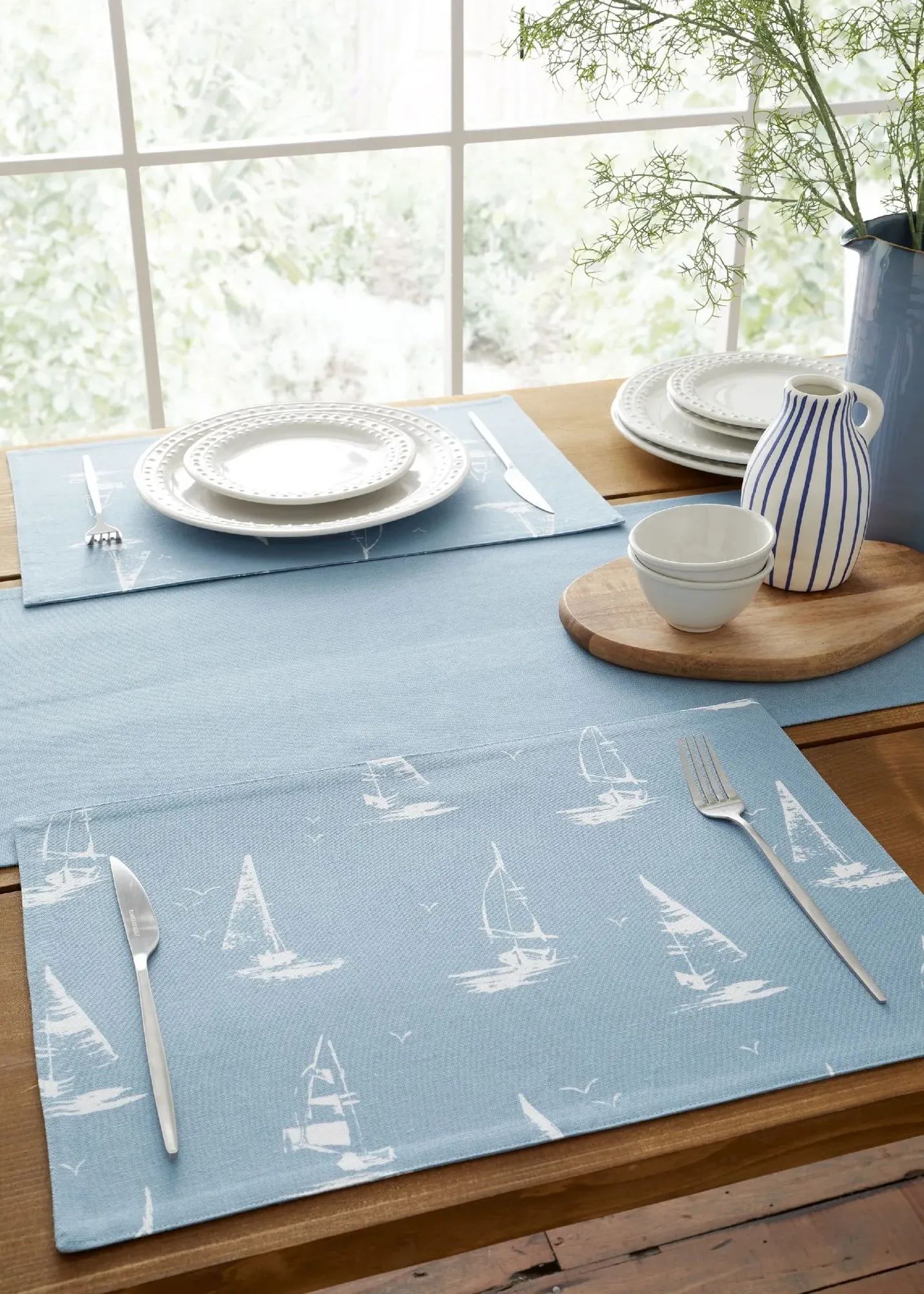 Salcombe Boats Cotton Dining Placemats 4 Pack - Blue product