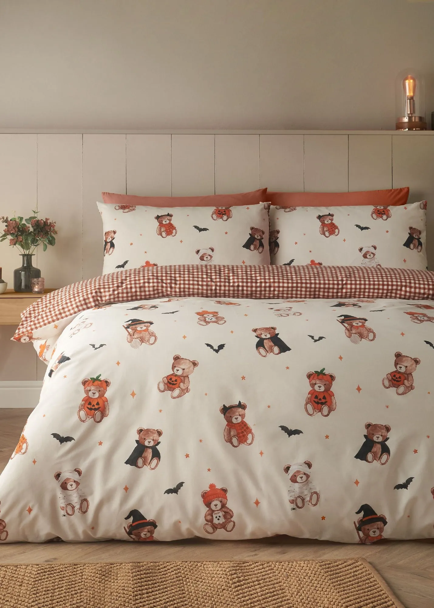 Scare Bears Single Reversible Duvet Cover Set - Cream product