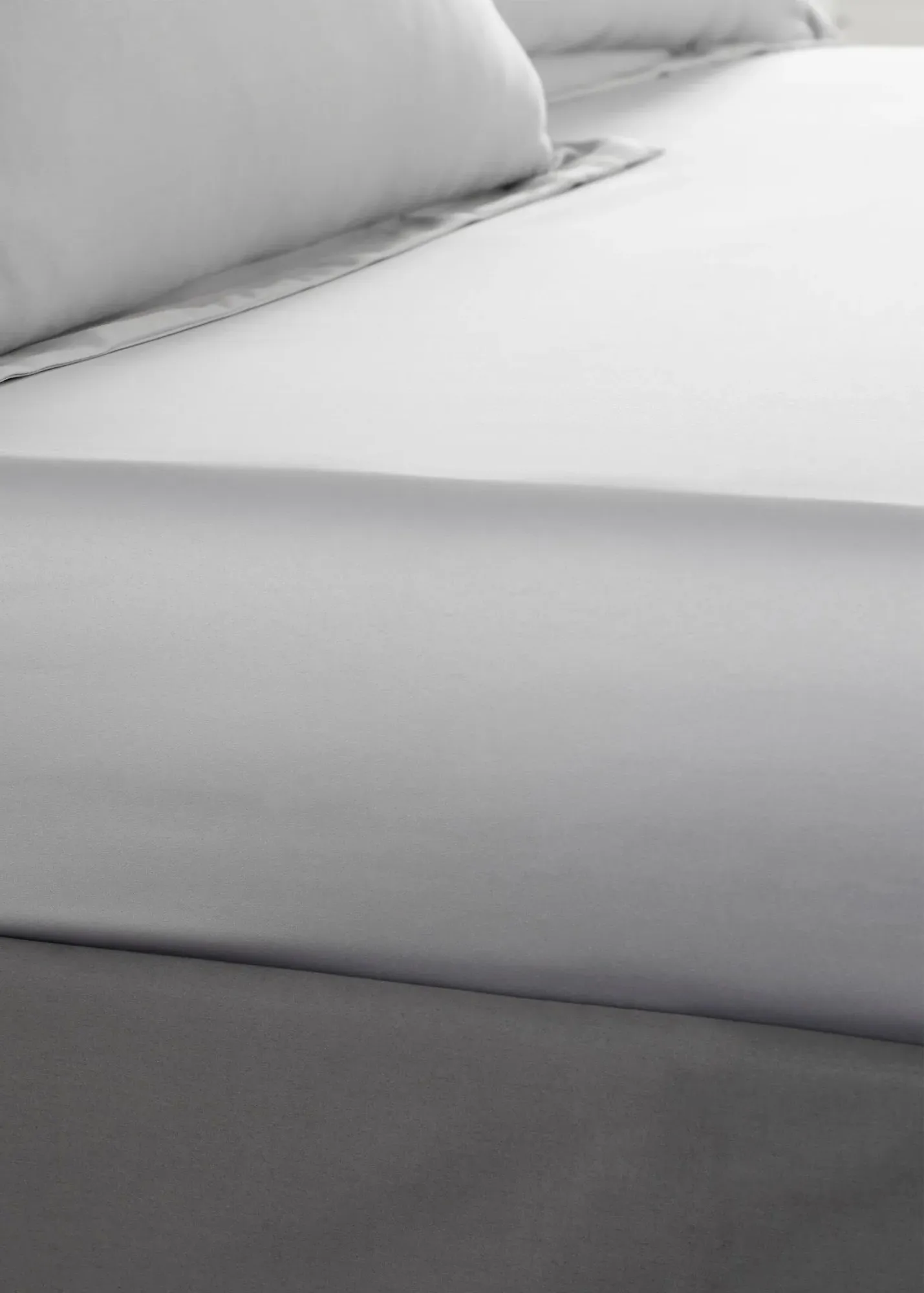 Silky Soft Satin Single Fitted Sheet - Silver, Polyester product
