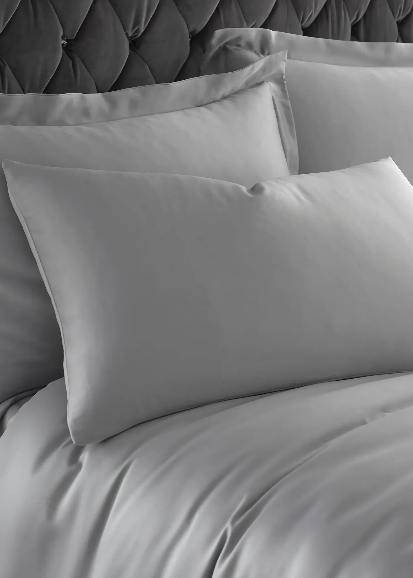 Silky Soft Satin Standard Pillowcase Pair - Silver product