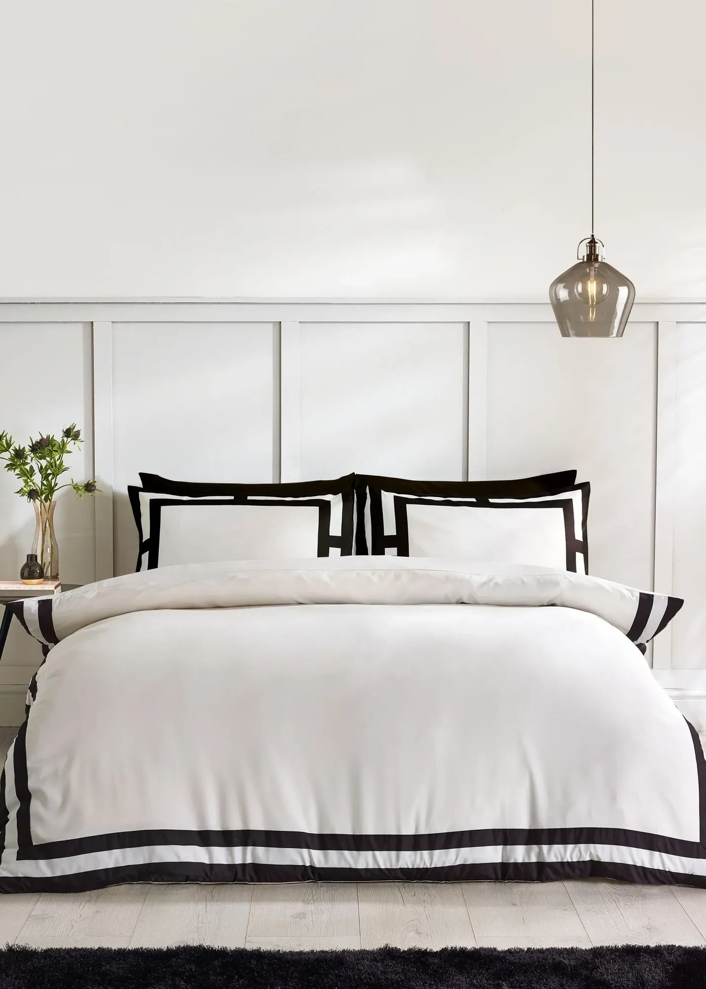 So Soft Mono Panel Single Duvet Cover Set - Black product