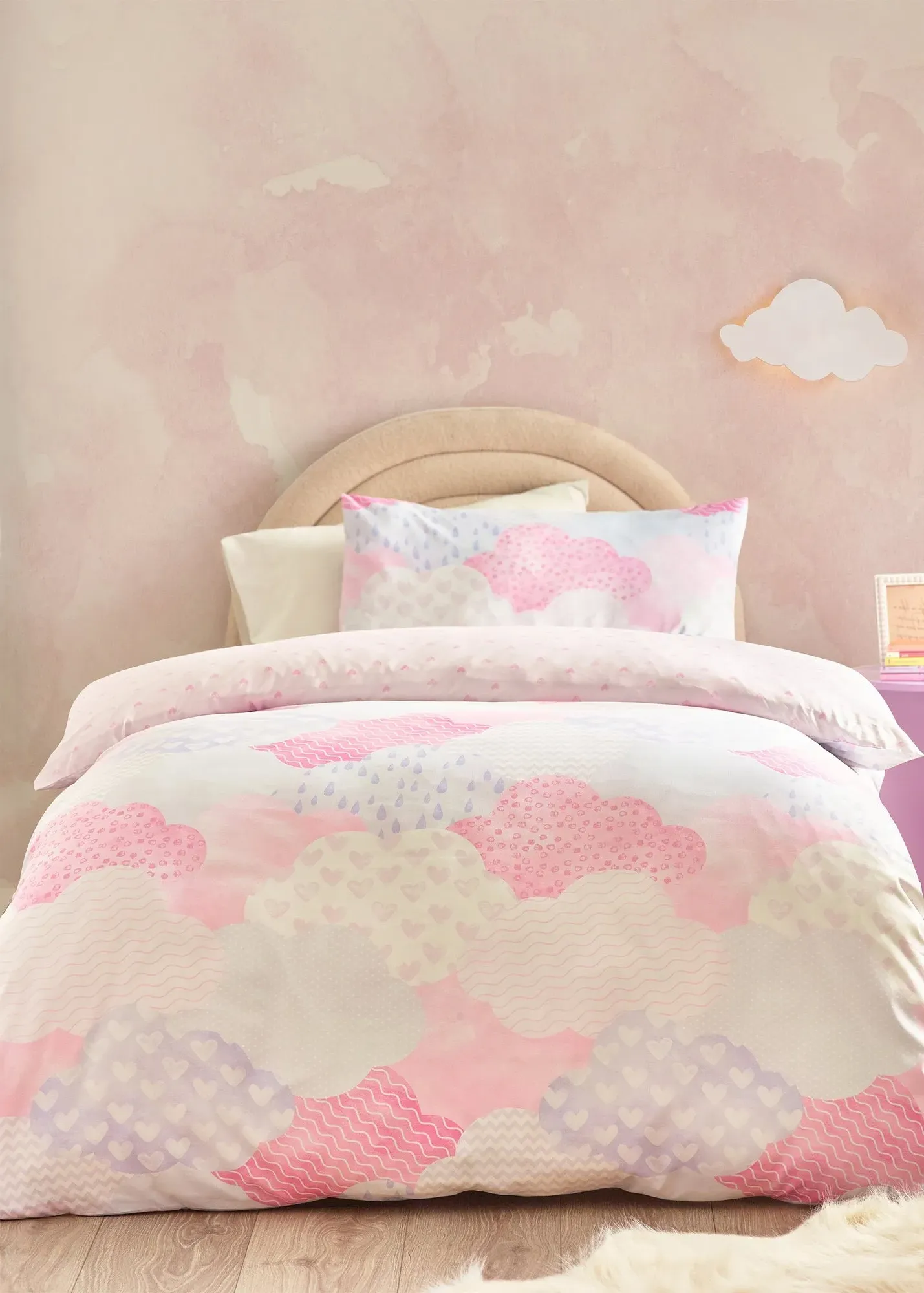Soft as a Cloud Single Duvet Cover Set - Pink product