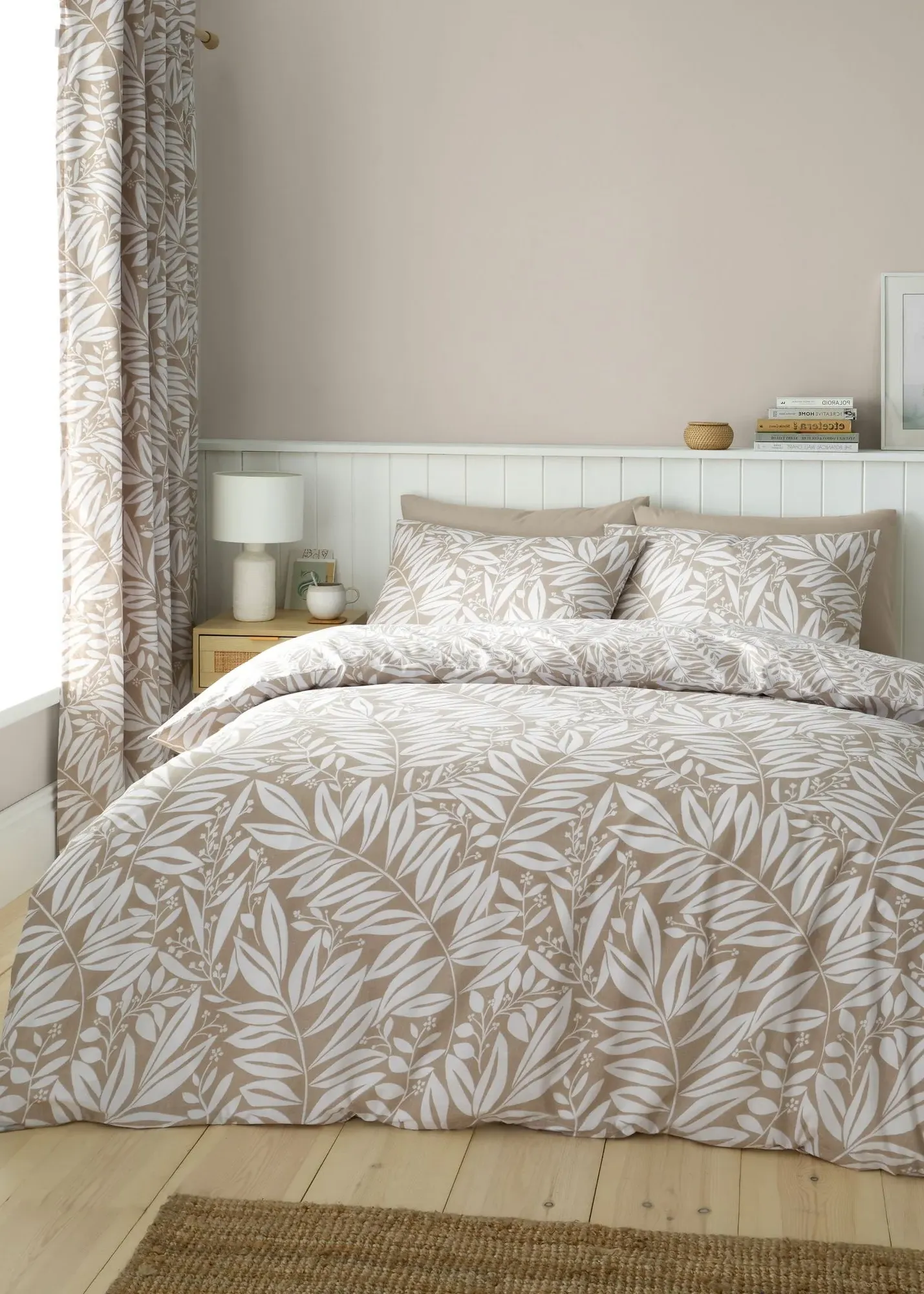 Sorrel Leaf Single Reversible Duvet Cover Set - Natural product