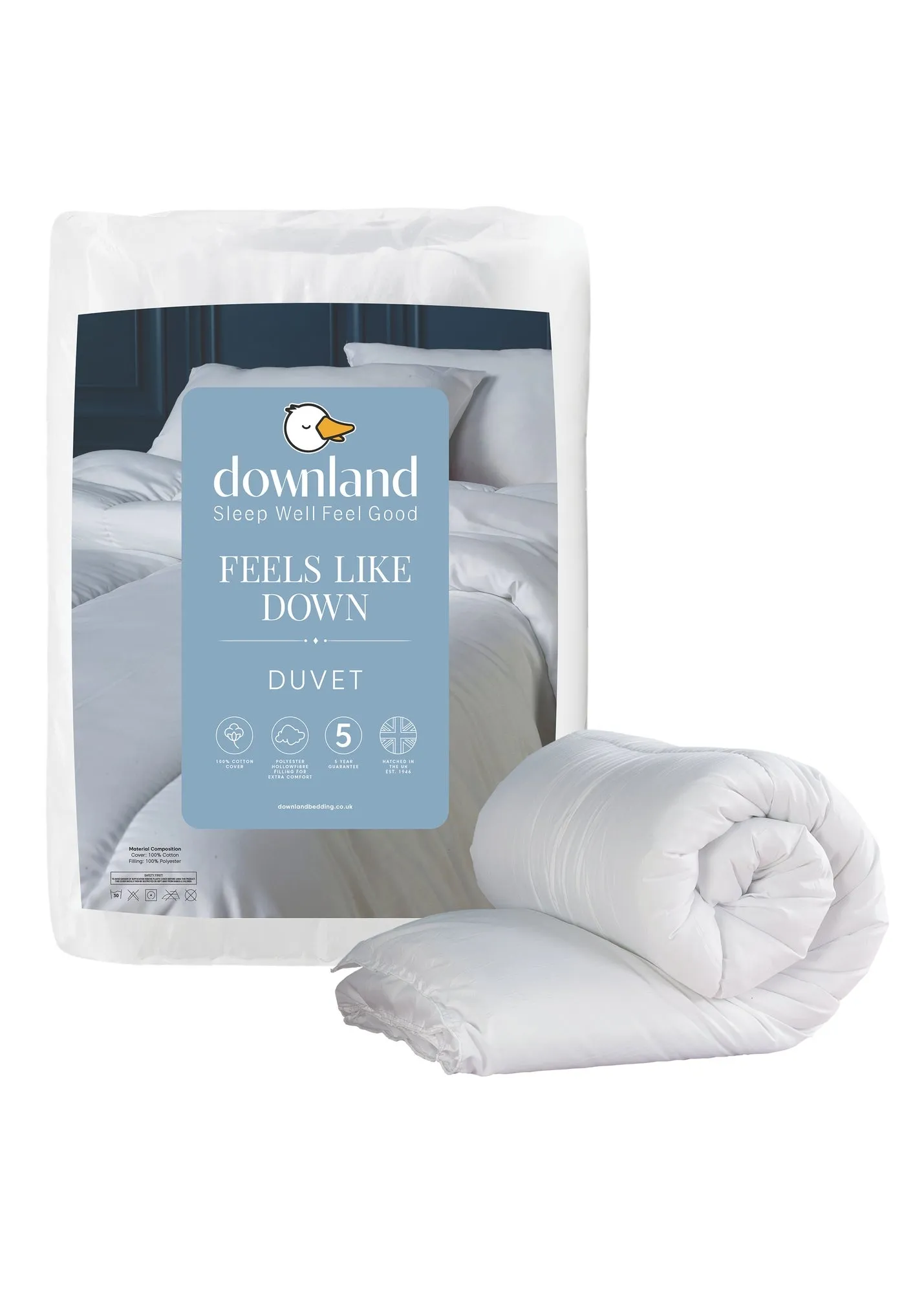 Feels Like Down Single Duvet - White product