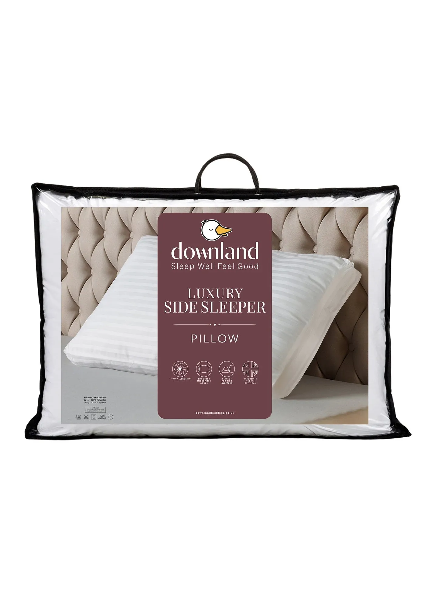 Side Sleeper Contoured Pillow - White, Polyester product