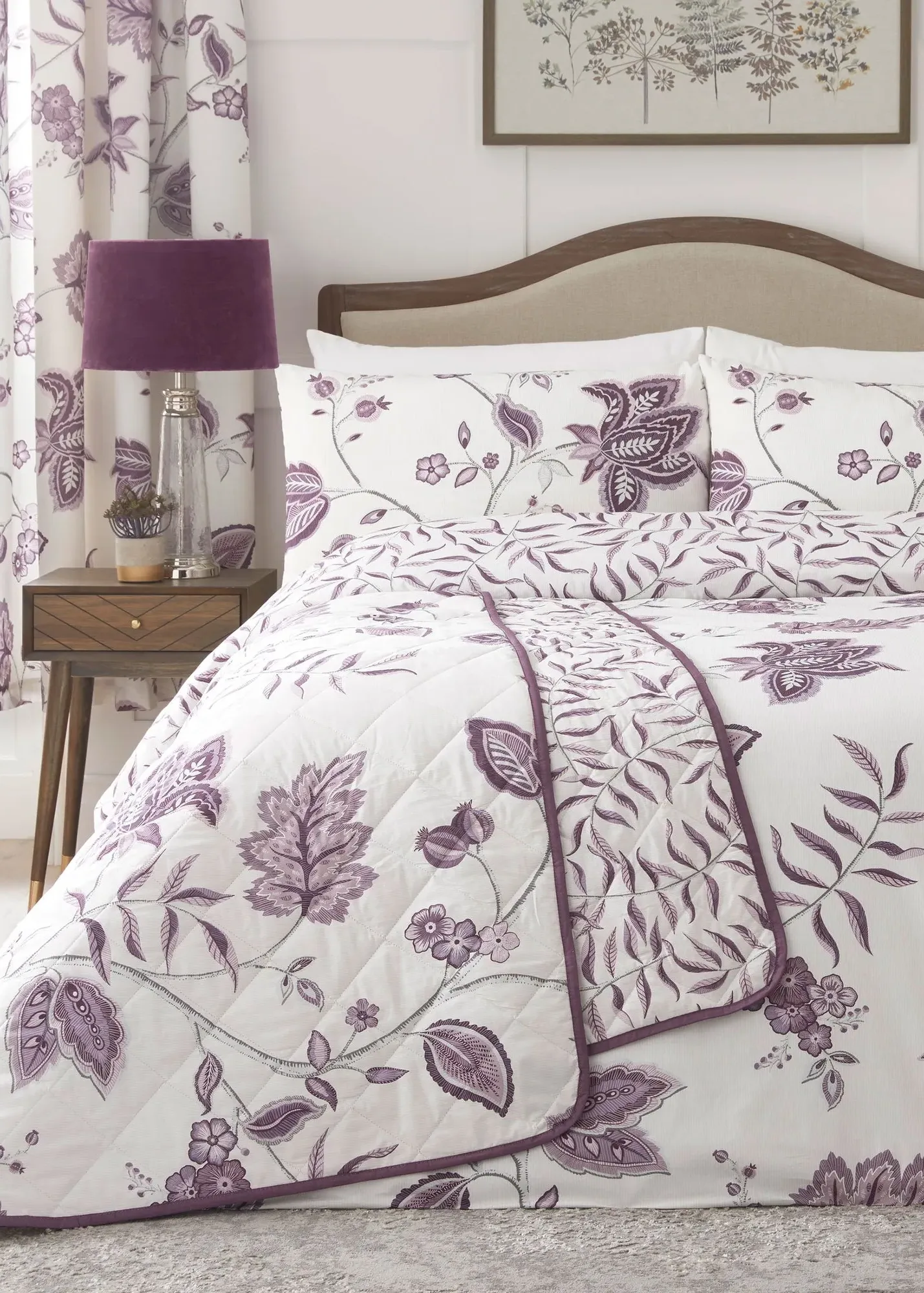 Samira Single Duvet Cover Set - Purple, Cotton product