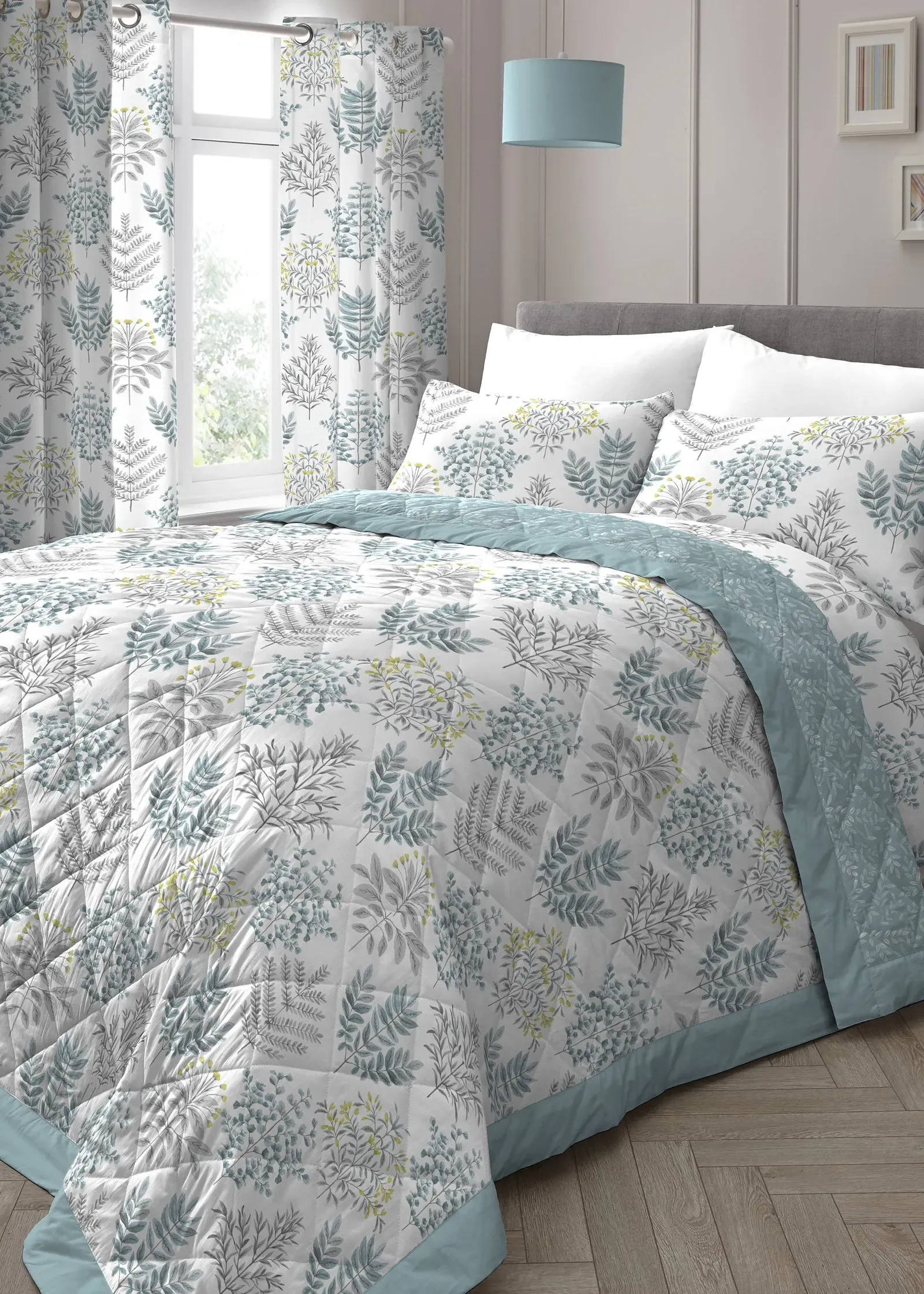 Emily Reversible Bedspread - Blue, Polycotton product