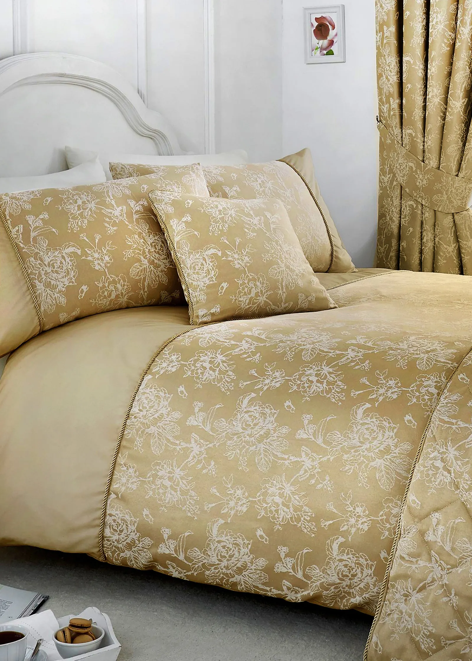 Jasmine Single Duvet Cover Set - Cream, Polyester product
