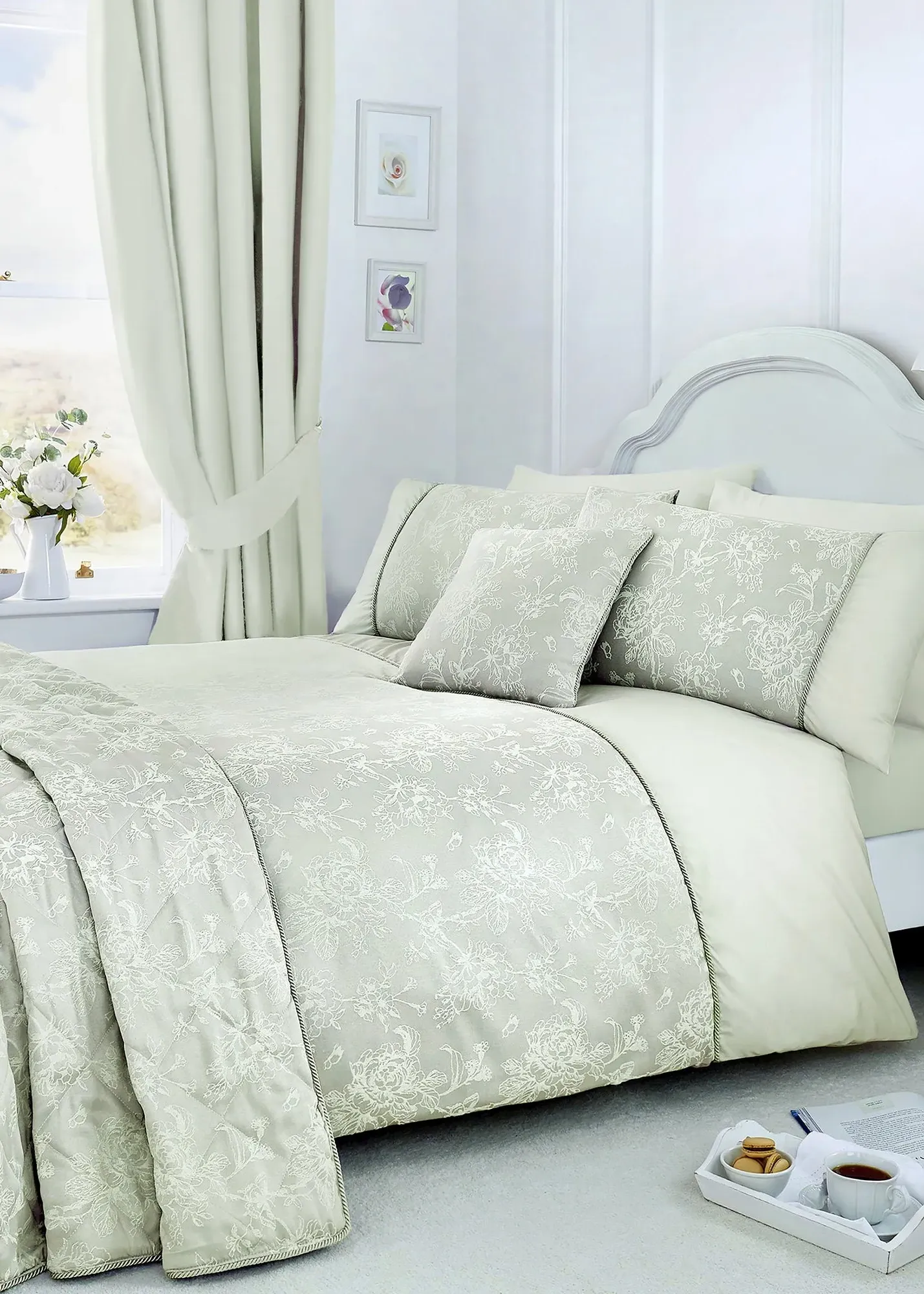 Jasmine Single Reversible Duvet Cover Set - Green product