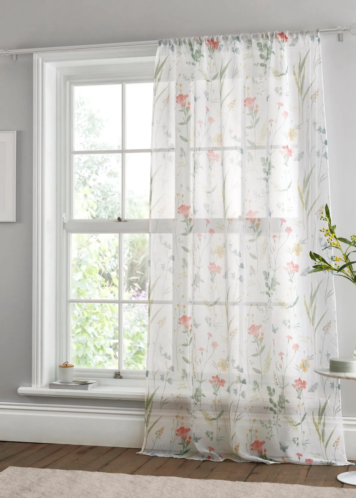 Spring Glade Voile Panel - Multi, Polyester (140x122cm) product