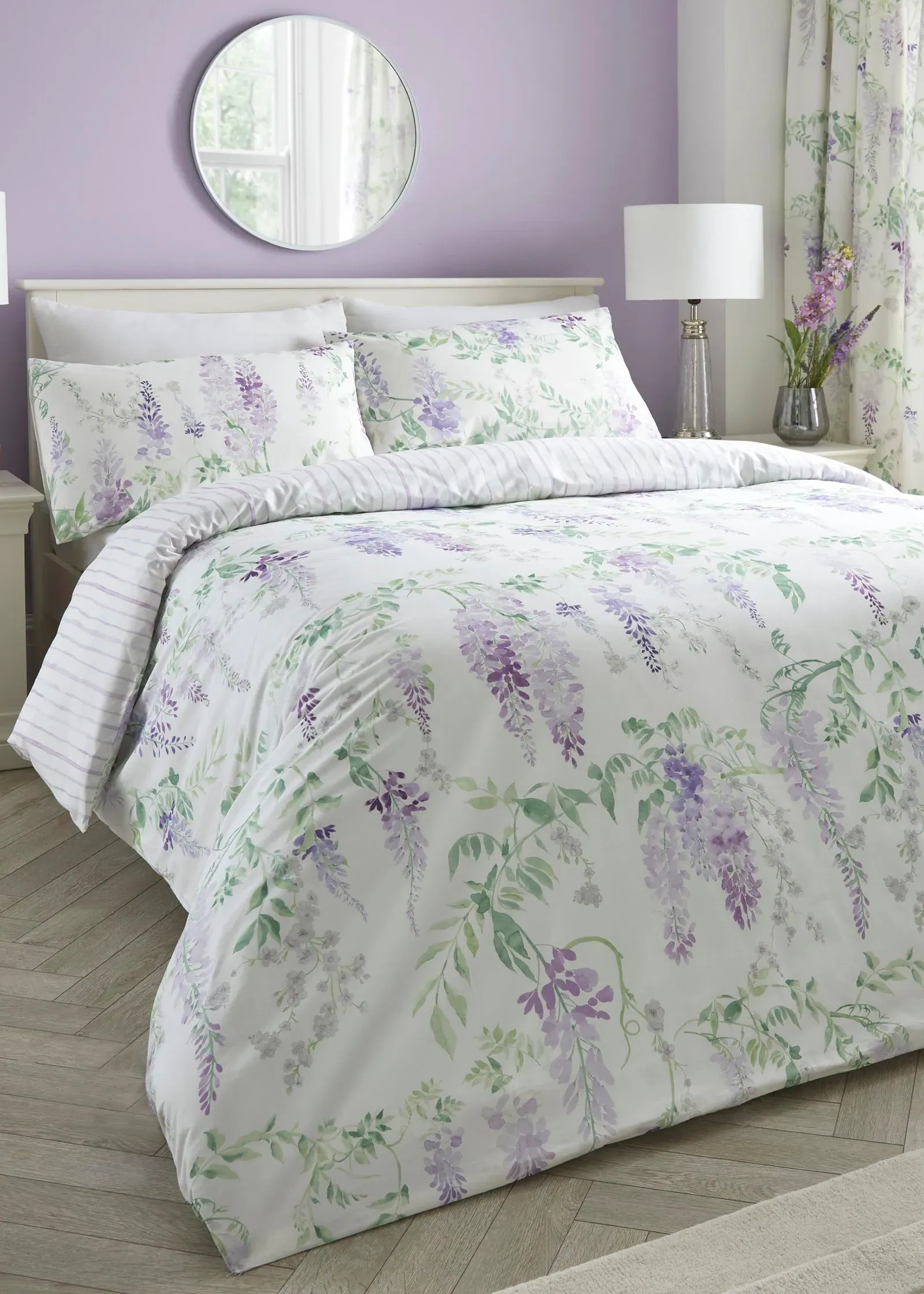 Wisteria Single Duvet Set - Purple, Cotton Blend product