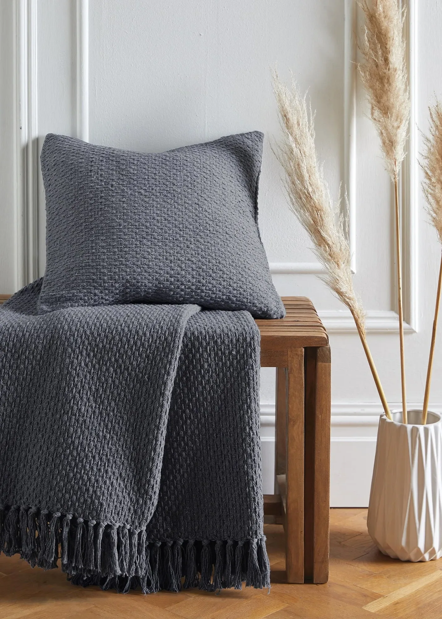 Hayden Filled Cushion - Charcoal, Recycled Polyester product