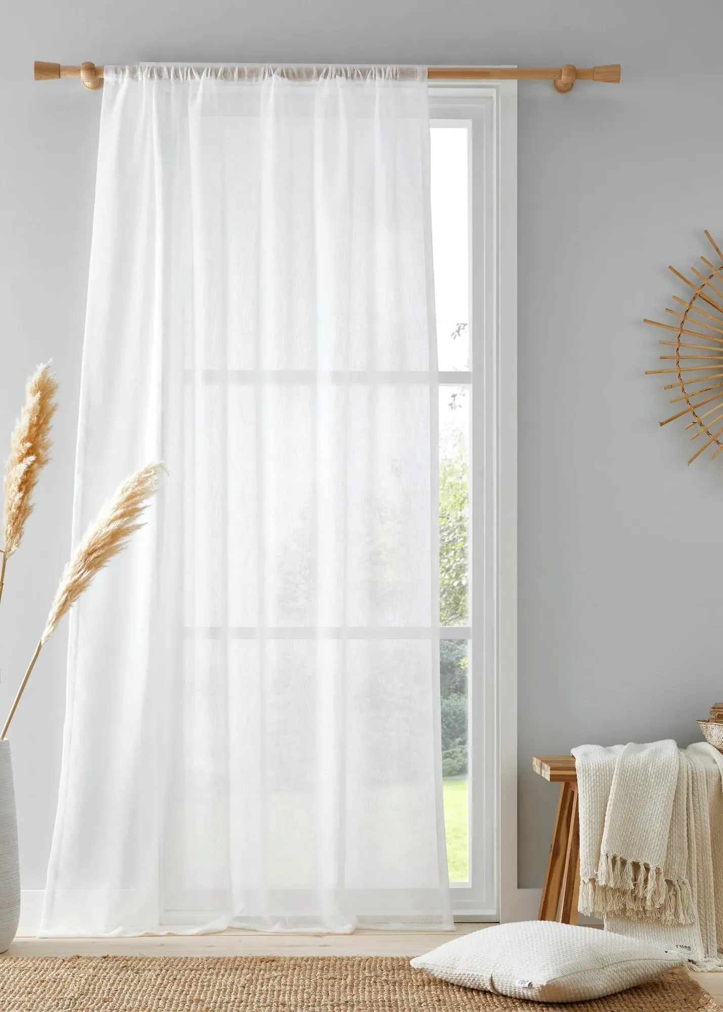 Kayla Voile Panel - White, Recycled Polyester product