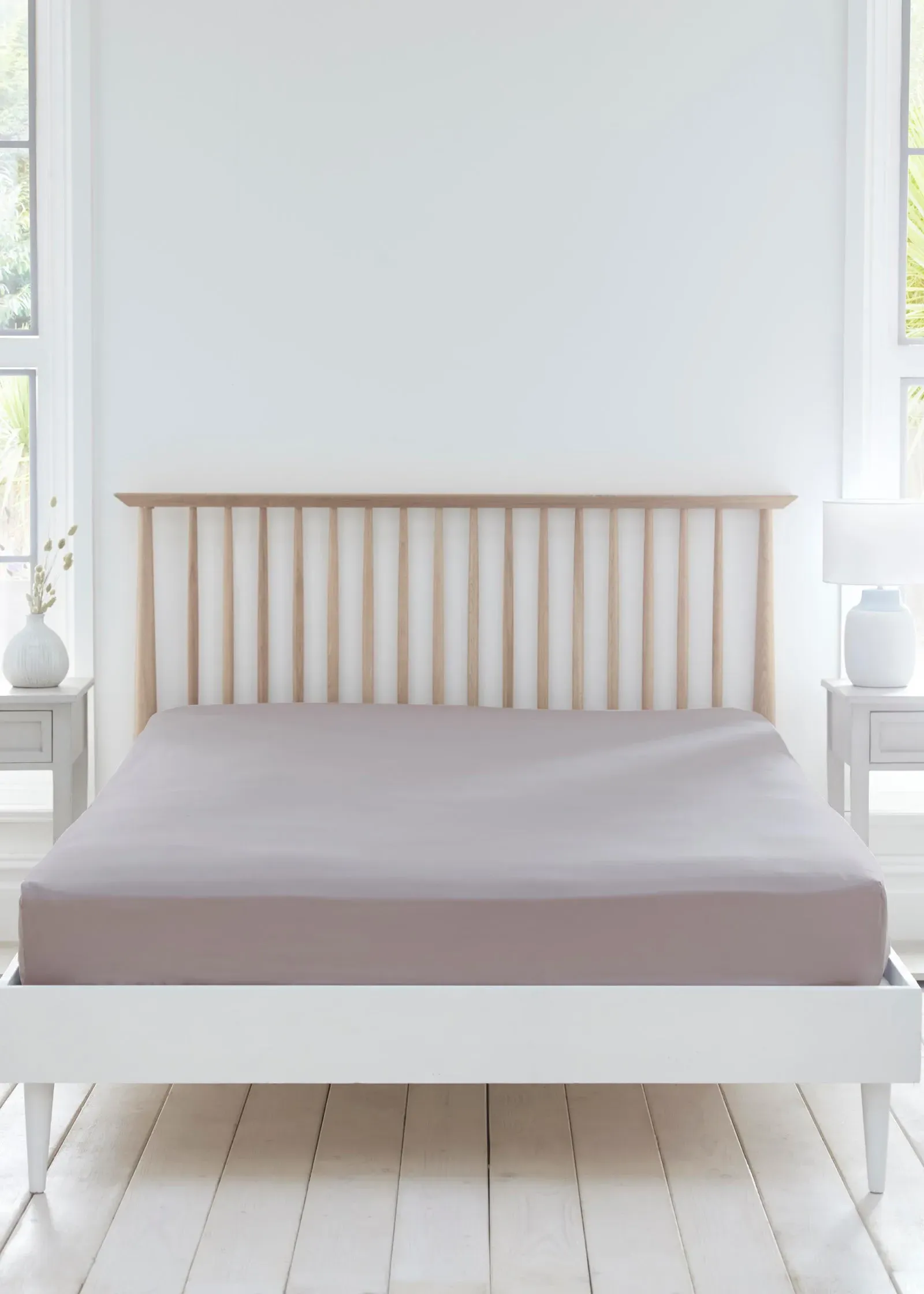 Super King Size Fitted Bed Sheet - Grey product