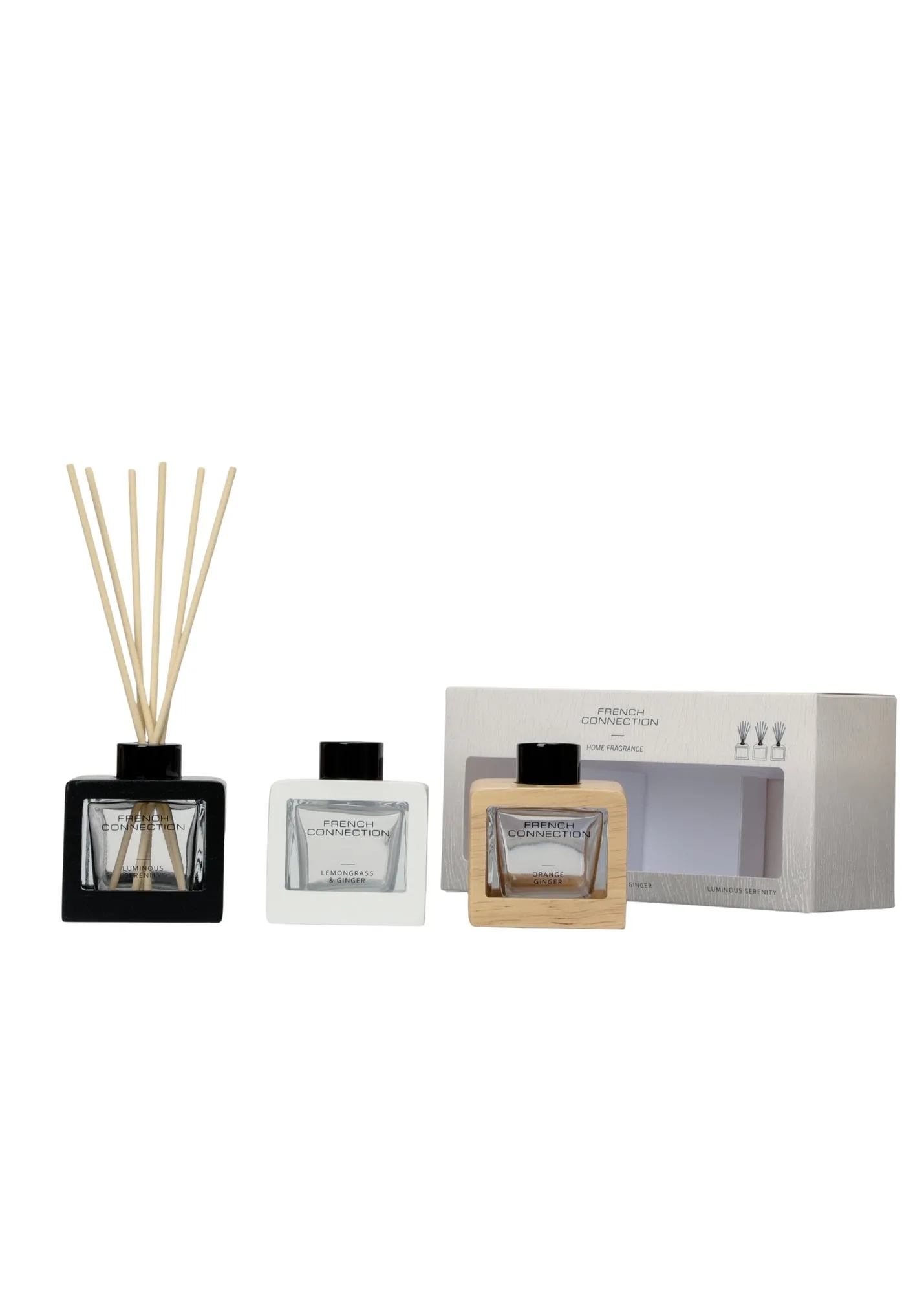Reed Diffuser Gift Set Wooden Surround 3 x 50ml - Multi product