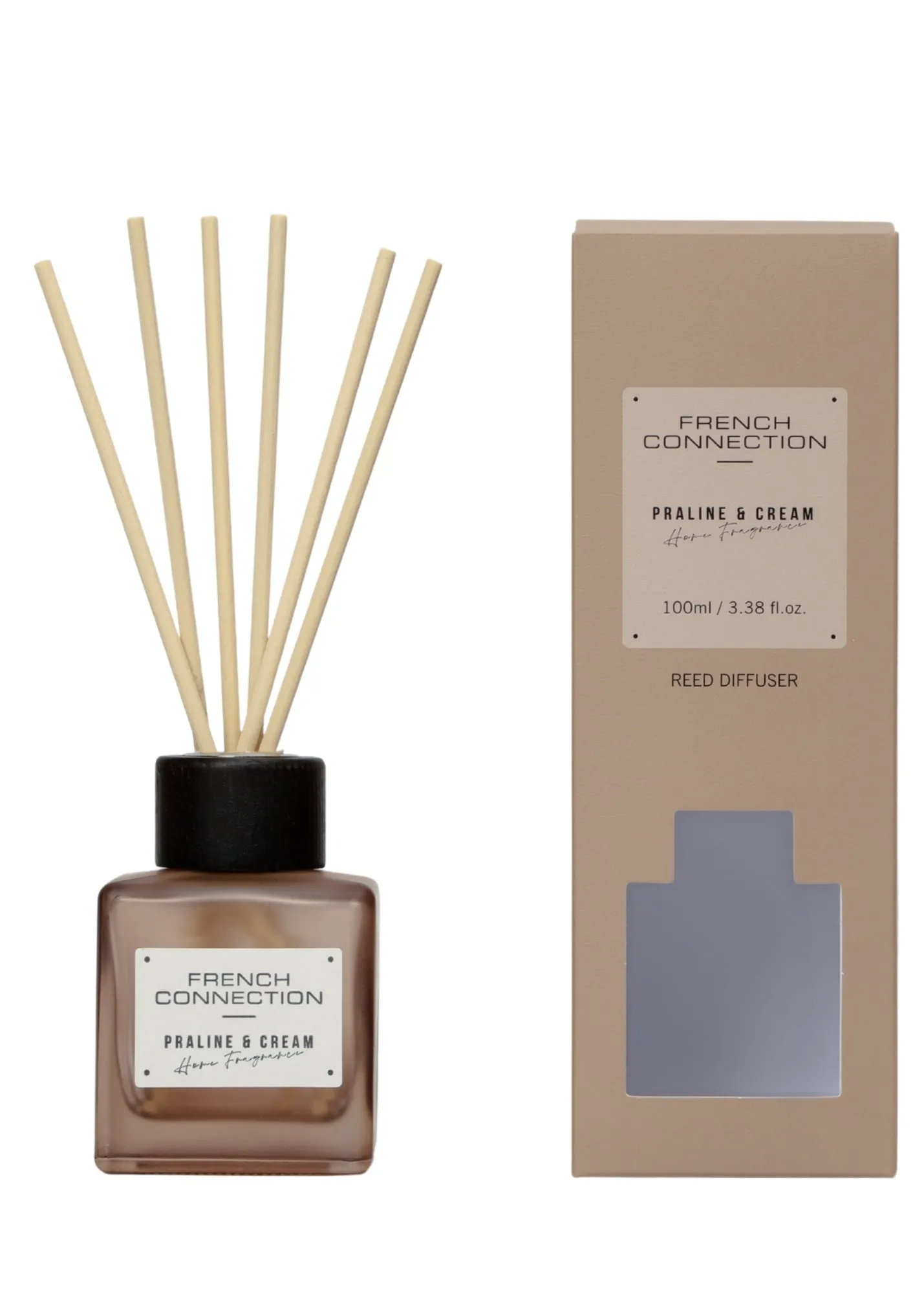 Square Range Praline Reed Diffuser - Cream, Glass product