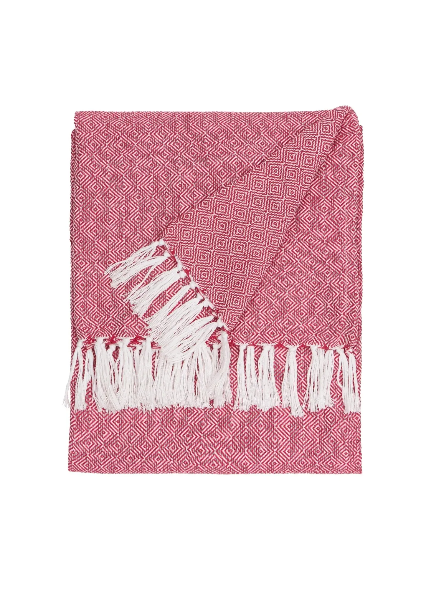 Dessa Woven Indoor/Outdoor Throw - Pink, Polyester product