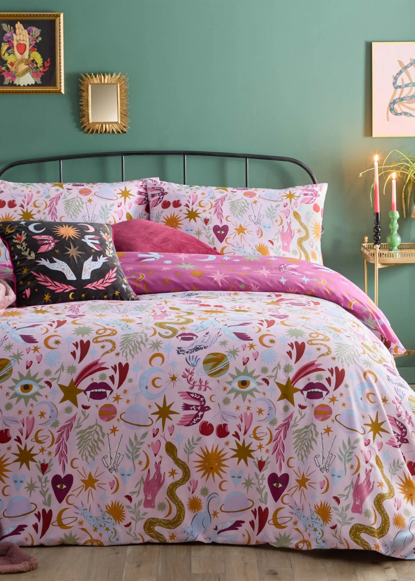 Enchanted Single Reversible Duvet Set - Pink, Cotton Blend product