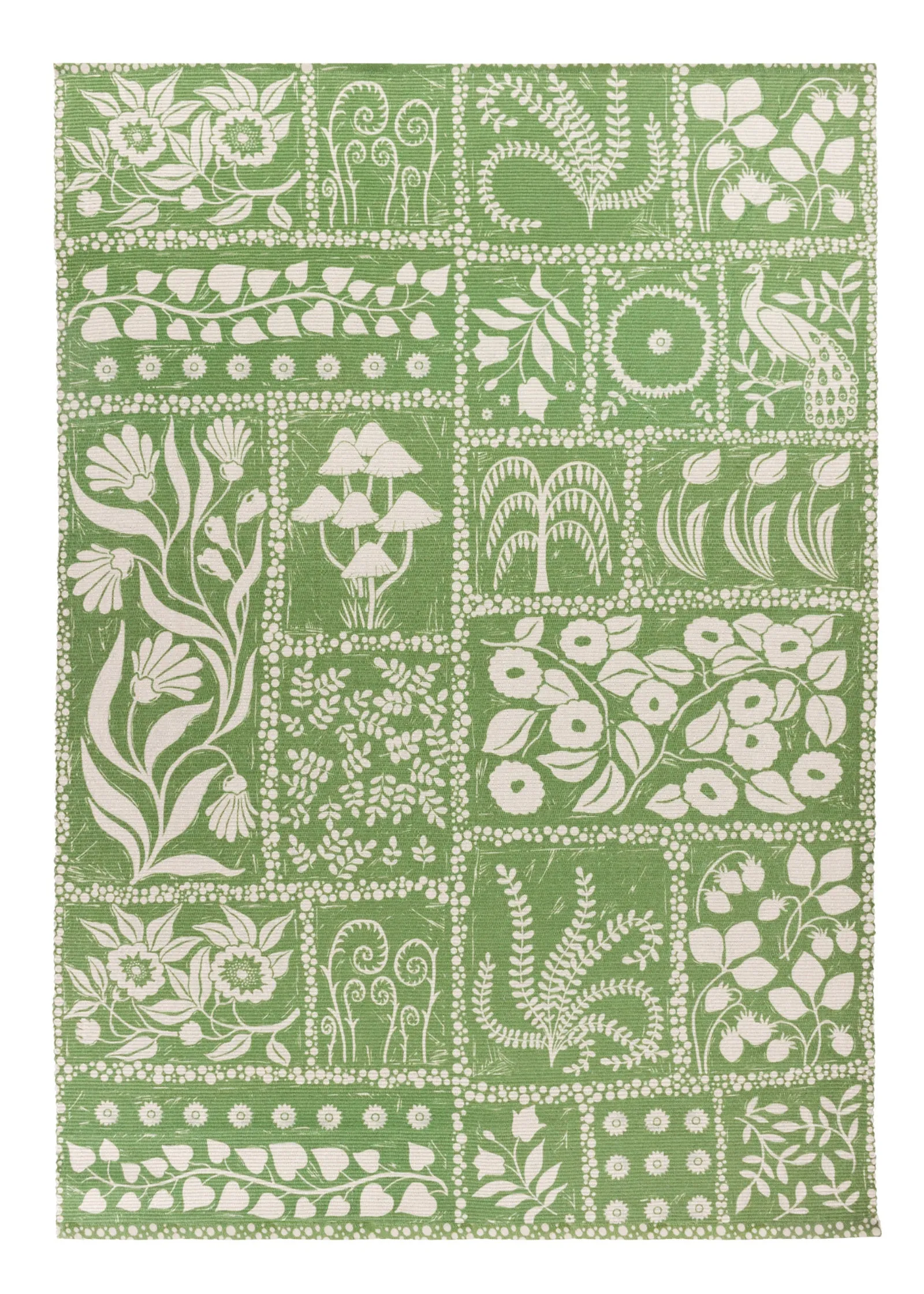 Forage Garden Outdoor/Indoor Washable Rug - Green, Polyester product
