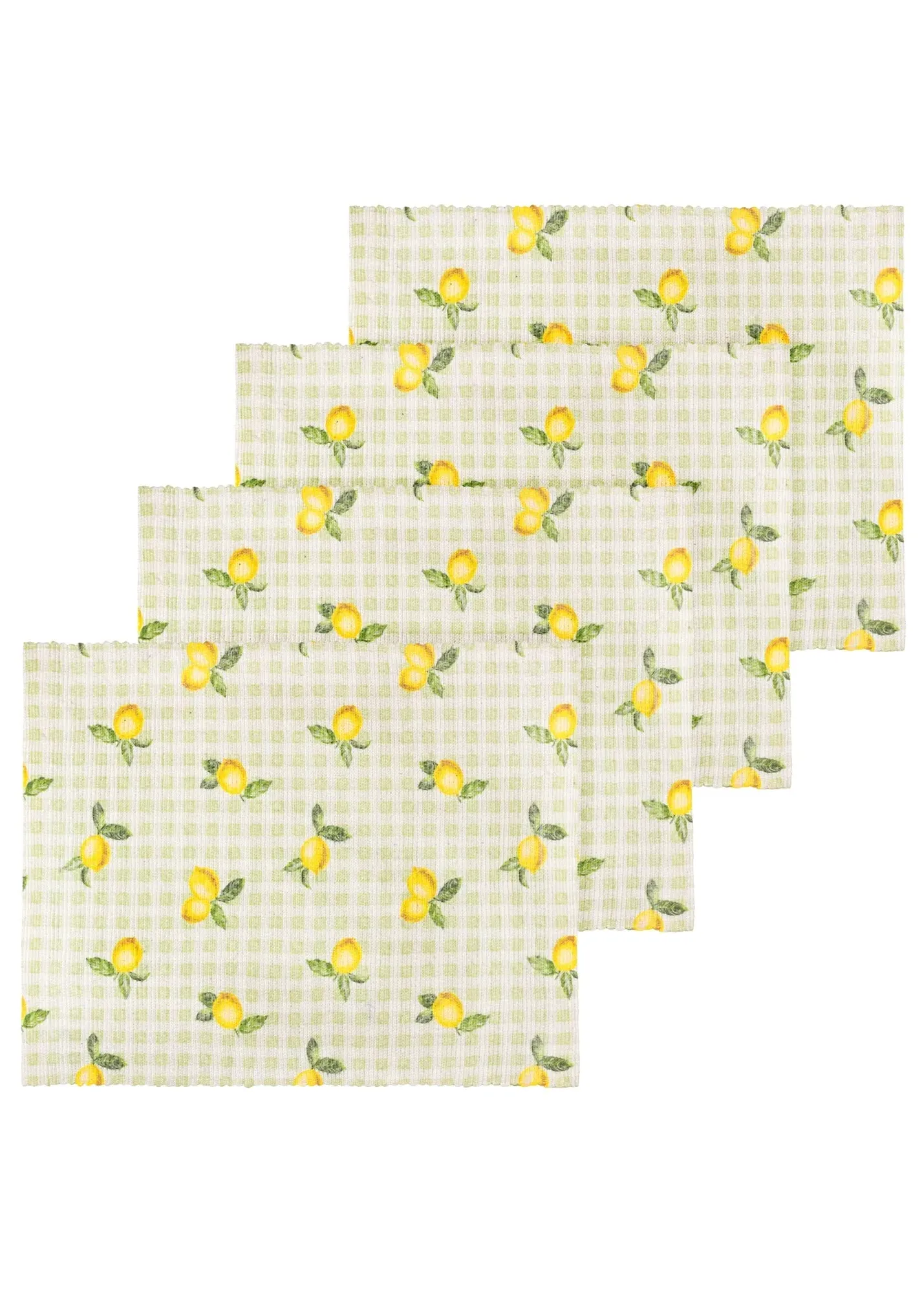 Fruits Lemons Set of 4 Indoor/Outdoor Placemats - Green product