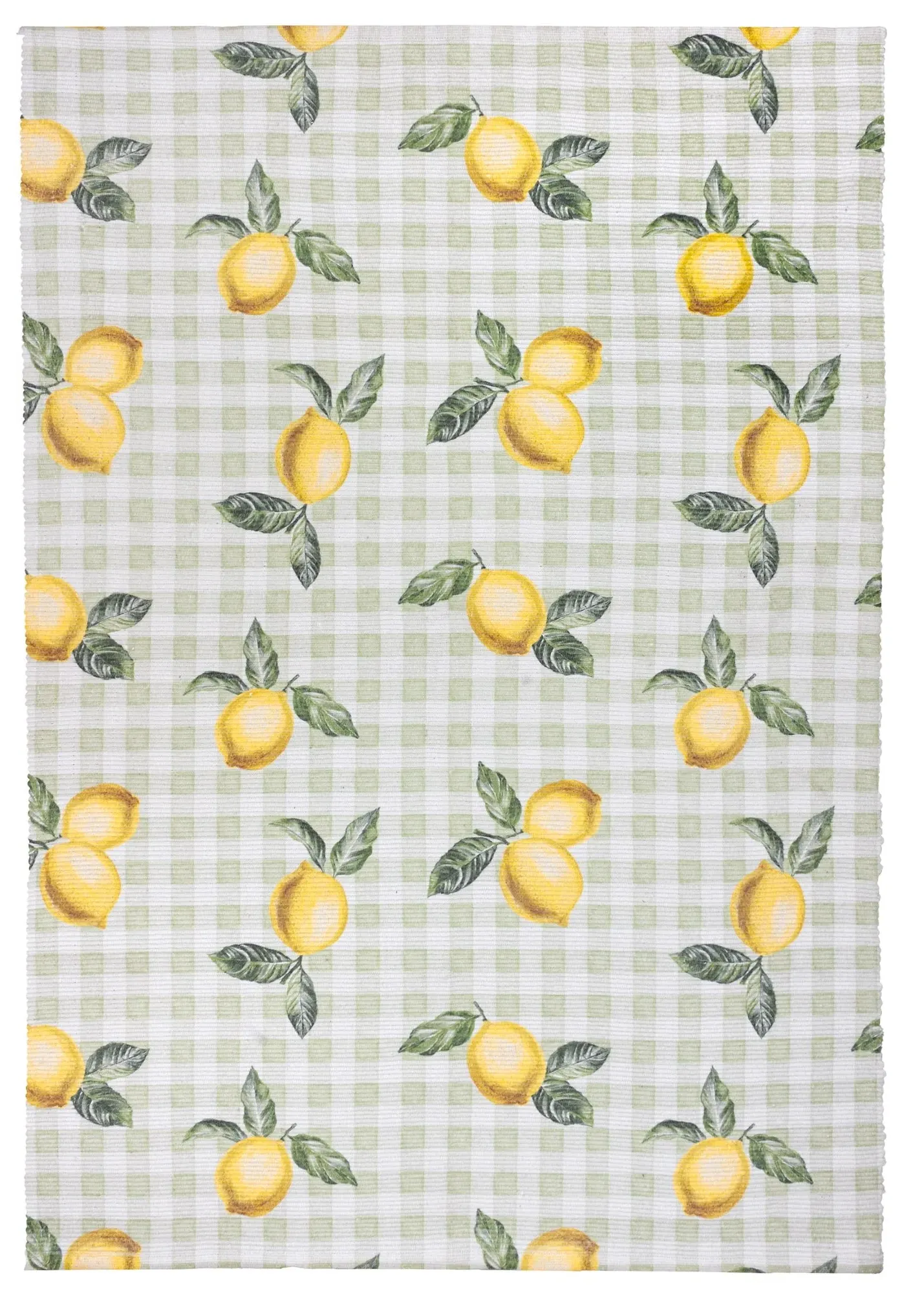 Fruits Lemons Striped Indoor/Outdoor Rug - Green, Polyester product