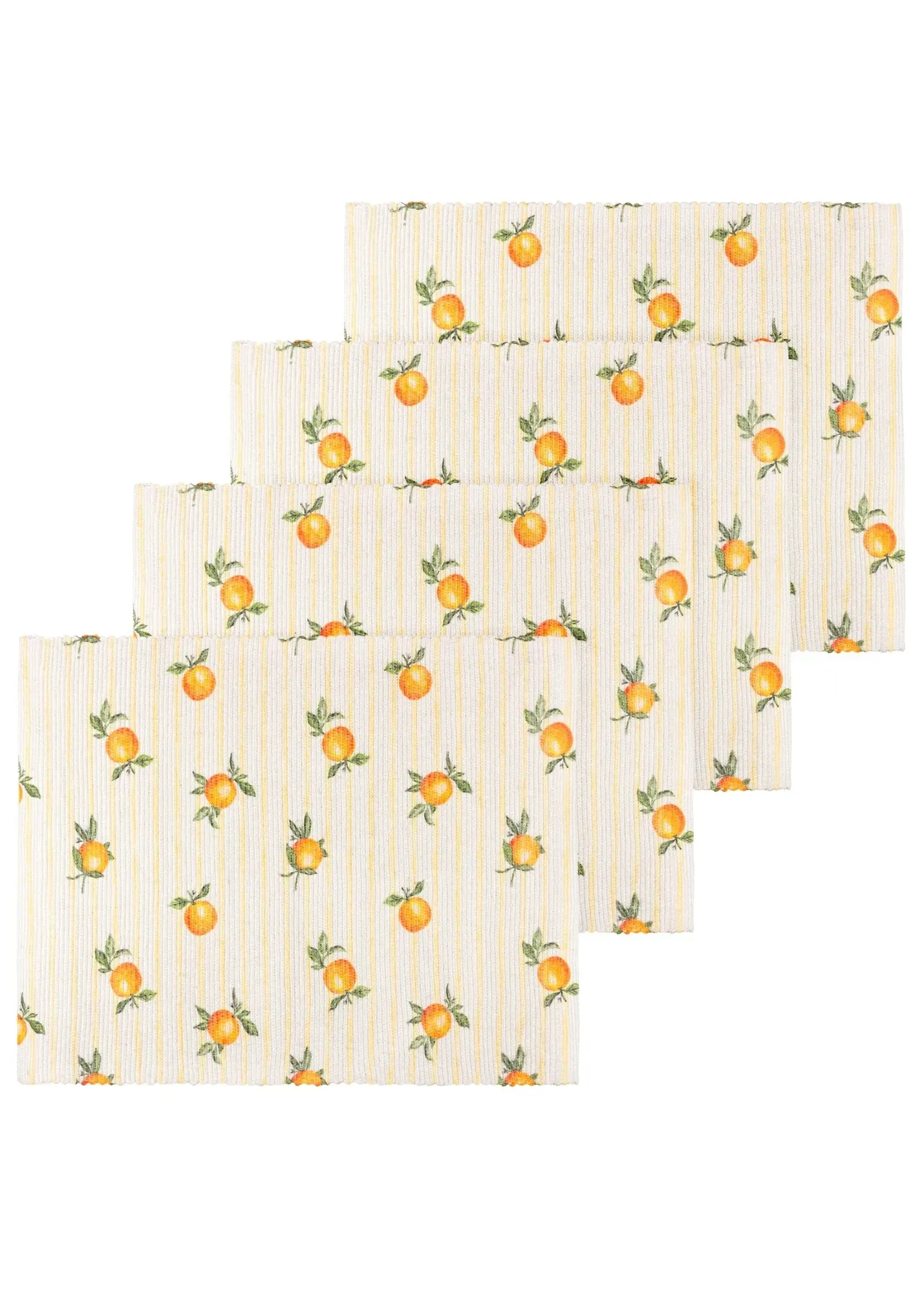 Fruits Oranges Set of 4 Indoor/Outdoor Placemats - Yellow, Polyester product