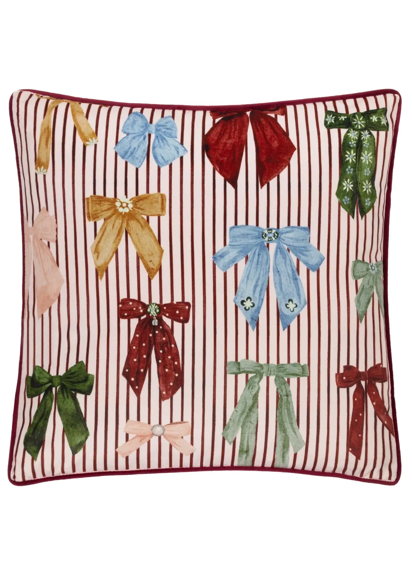 Noortje Bows Printed Filled Cushion - Pink product