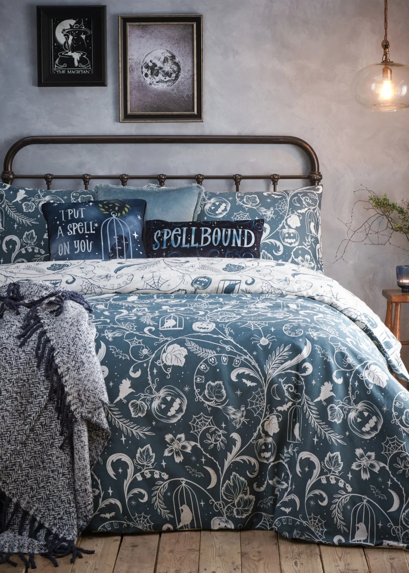 Spellbound Single Duvet Cover Set - Grey, Brushed Cotton product