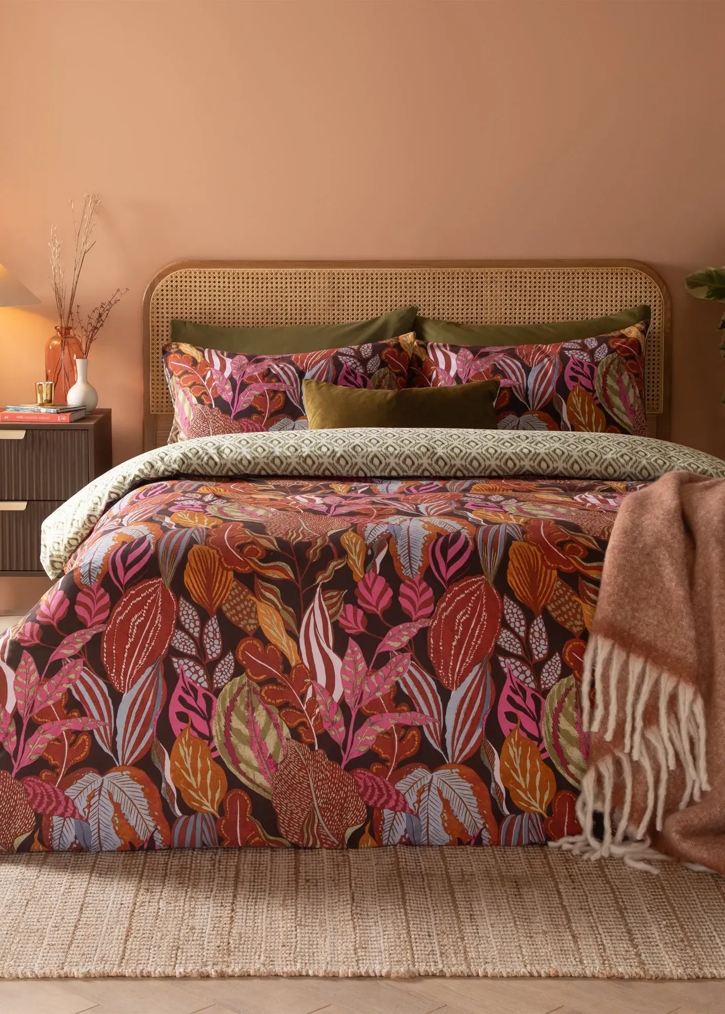 Utopia Single Reversible Duvet Set - Copper, Cotton Blend product