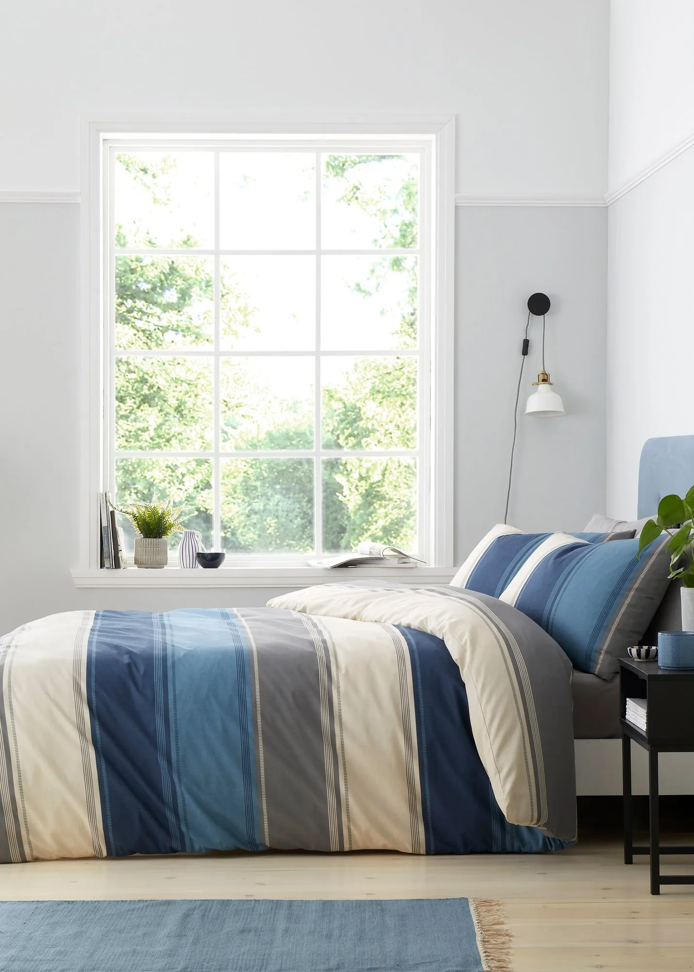 Betley Single Duvet Cover Set - Blue, Cotton product
