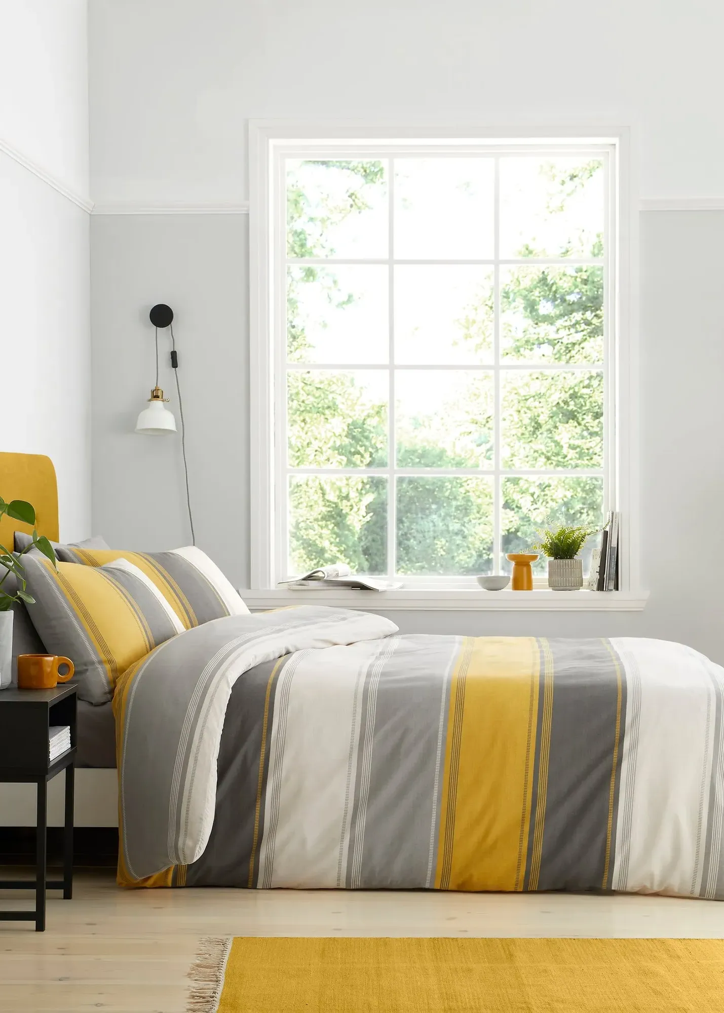 Betley Single Duvet Cover Set - Yellow, Polyester-Cotton product