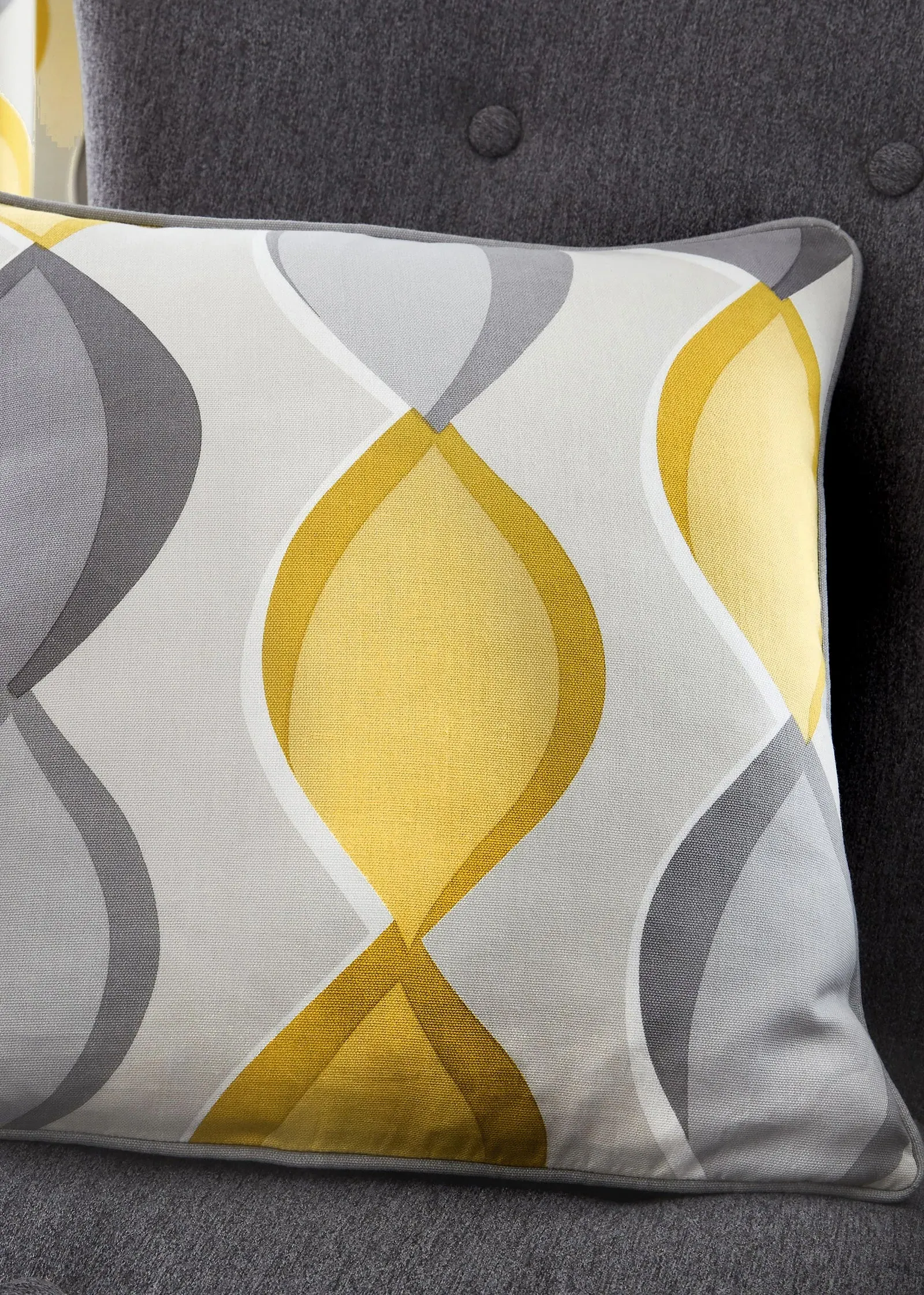 Lennox Filled Cushion - Yellow, Polyester product