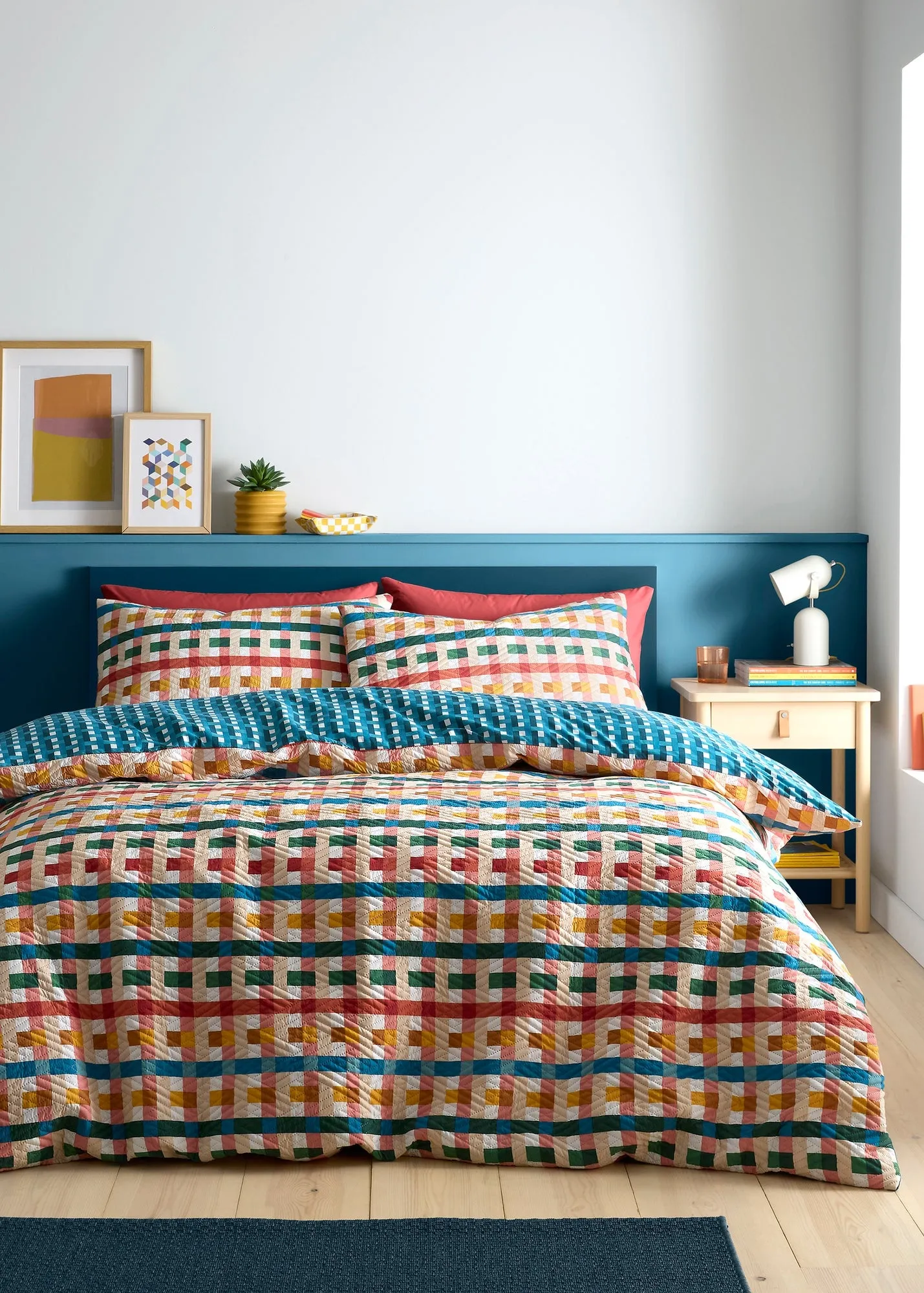 Rhett Single Pinsonic Duvet Cover Set - Multi, Polyester product