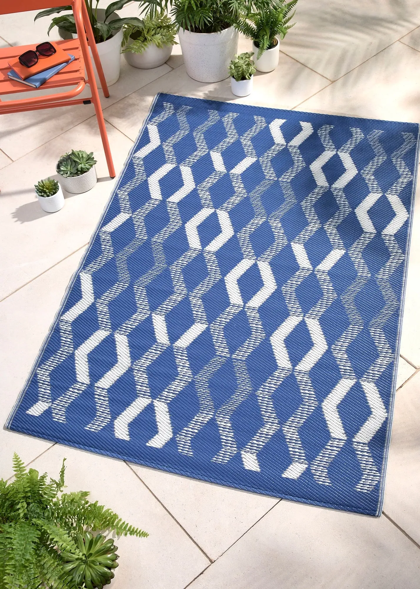 Rico Outdoor UV Resistant Rug - Blue, Polypropylene product