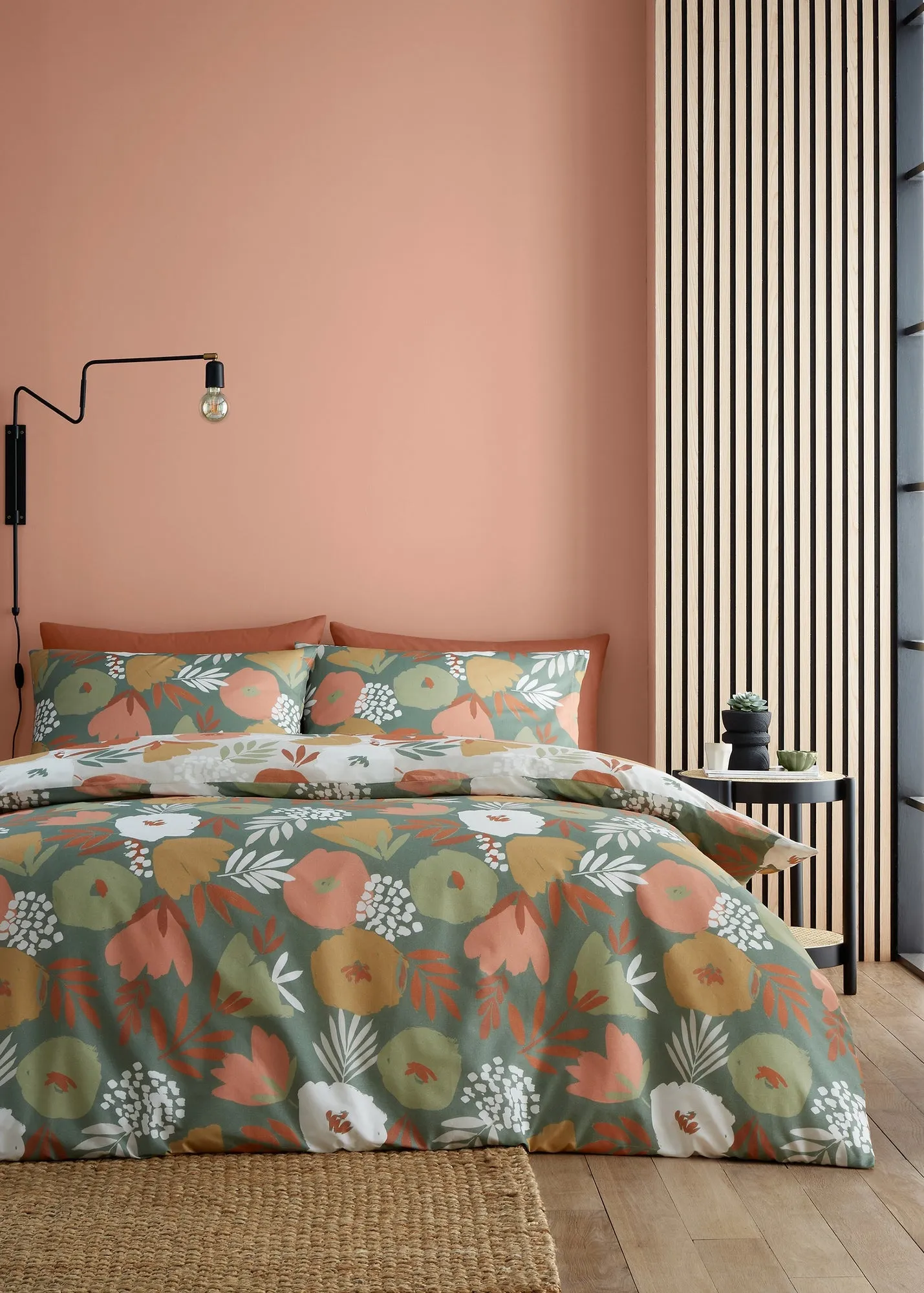 Yasmin Single Duvet Cover Set - Green, Recycled Polyester Cotton product