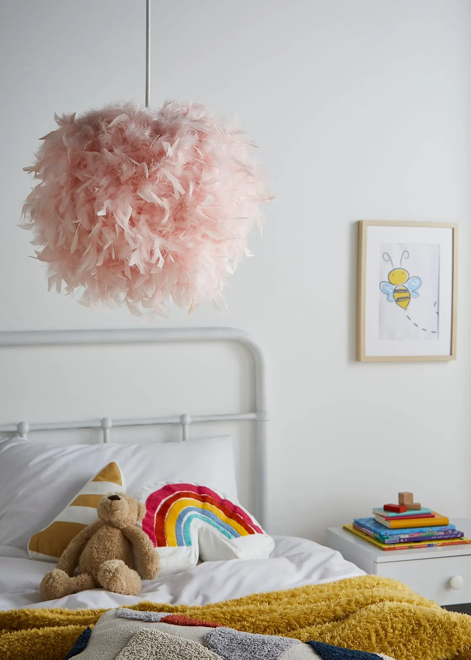 Feather Lamp Shade - Pink product