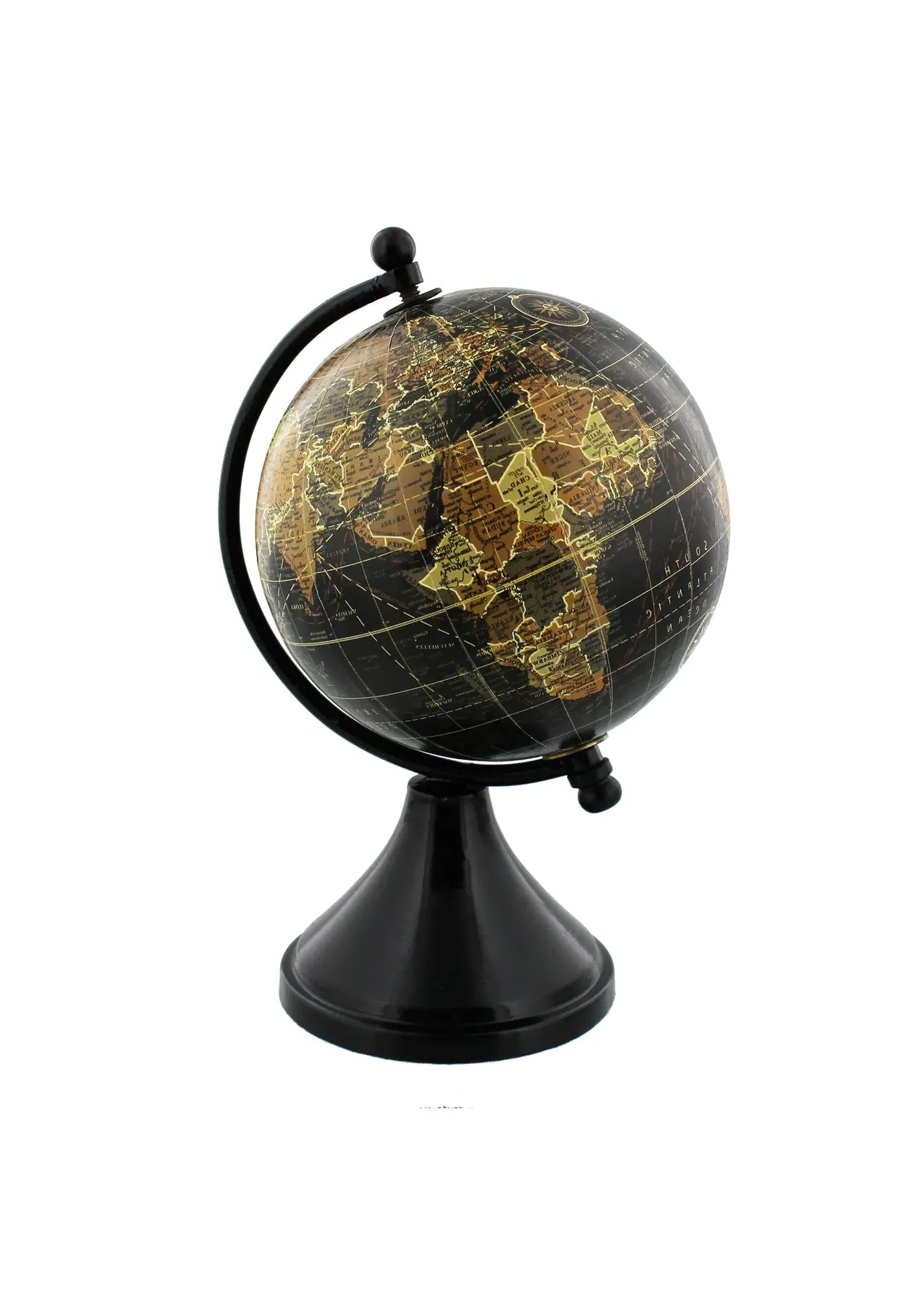 Decorative Globe on Stand - Black, Metal product
